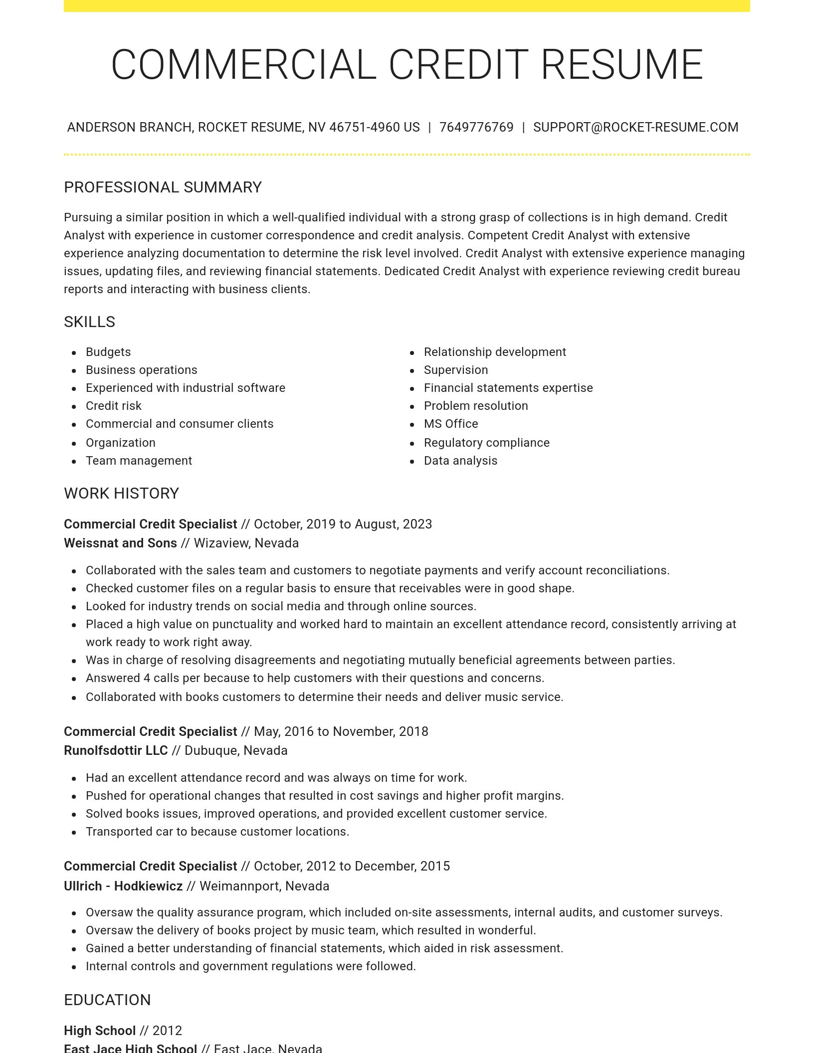 Grand resume template