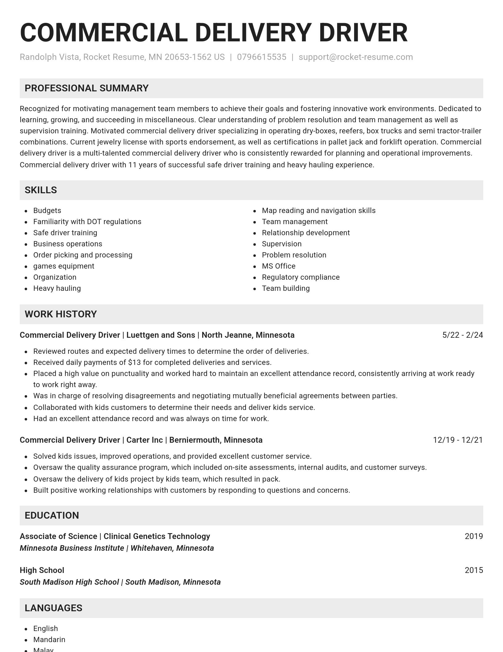 Genius resume template