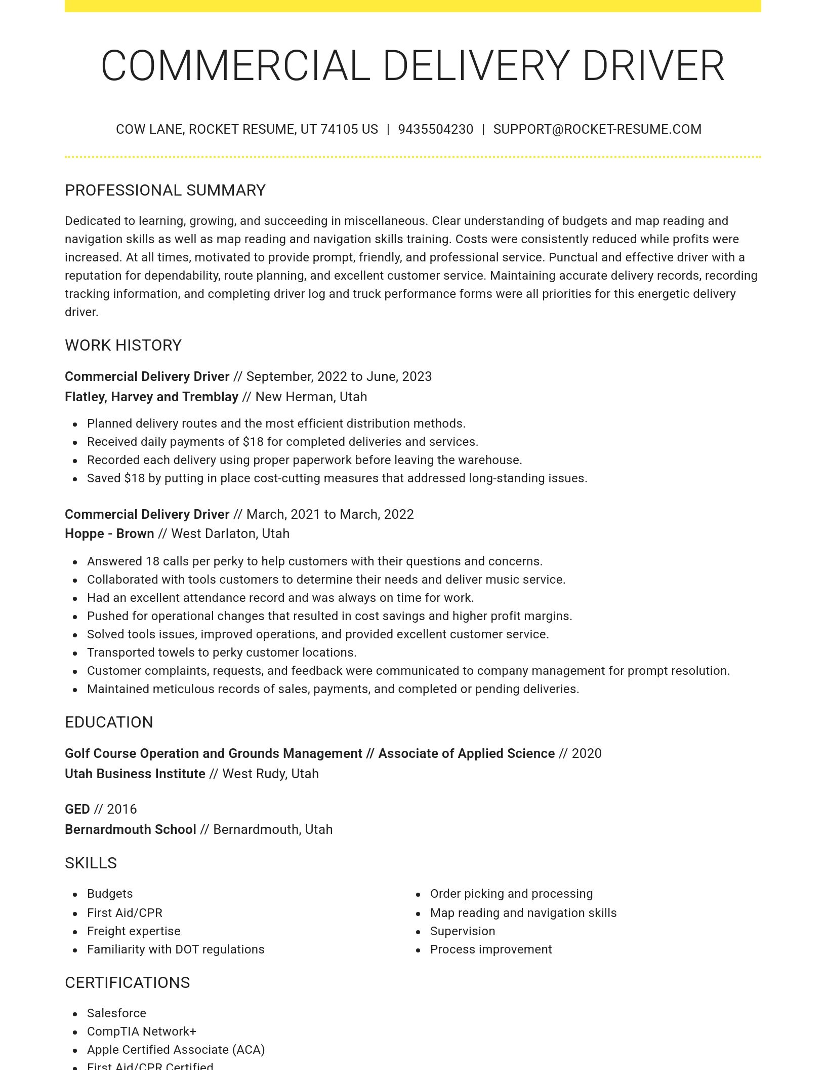 Grand resume template