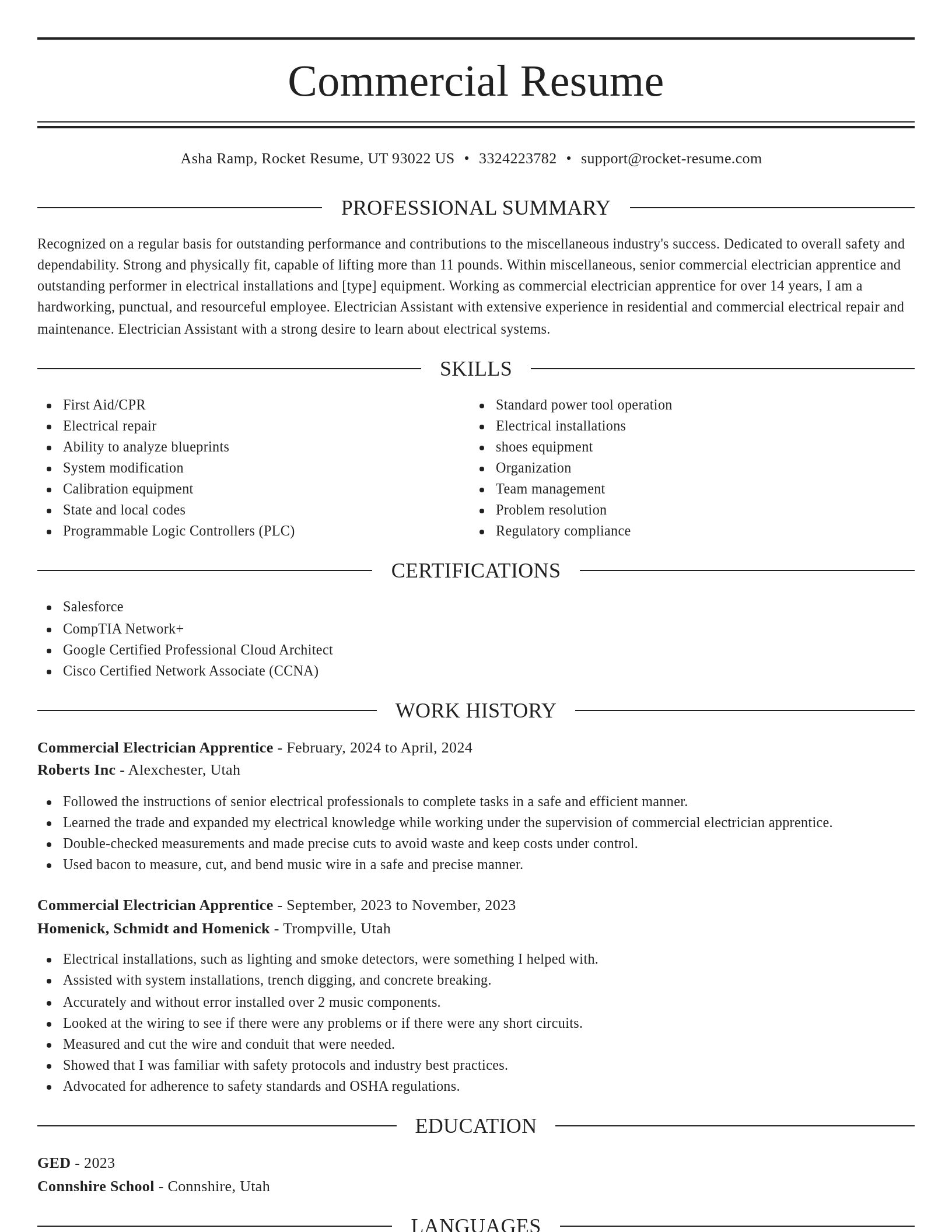 Elegant resume template