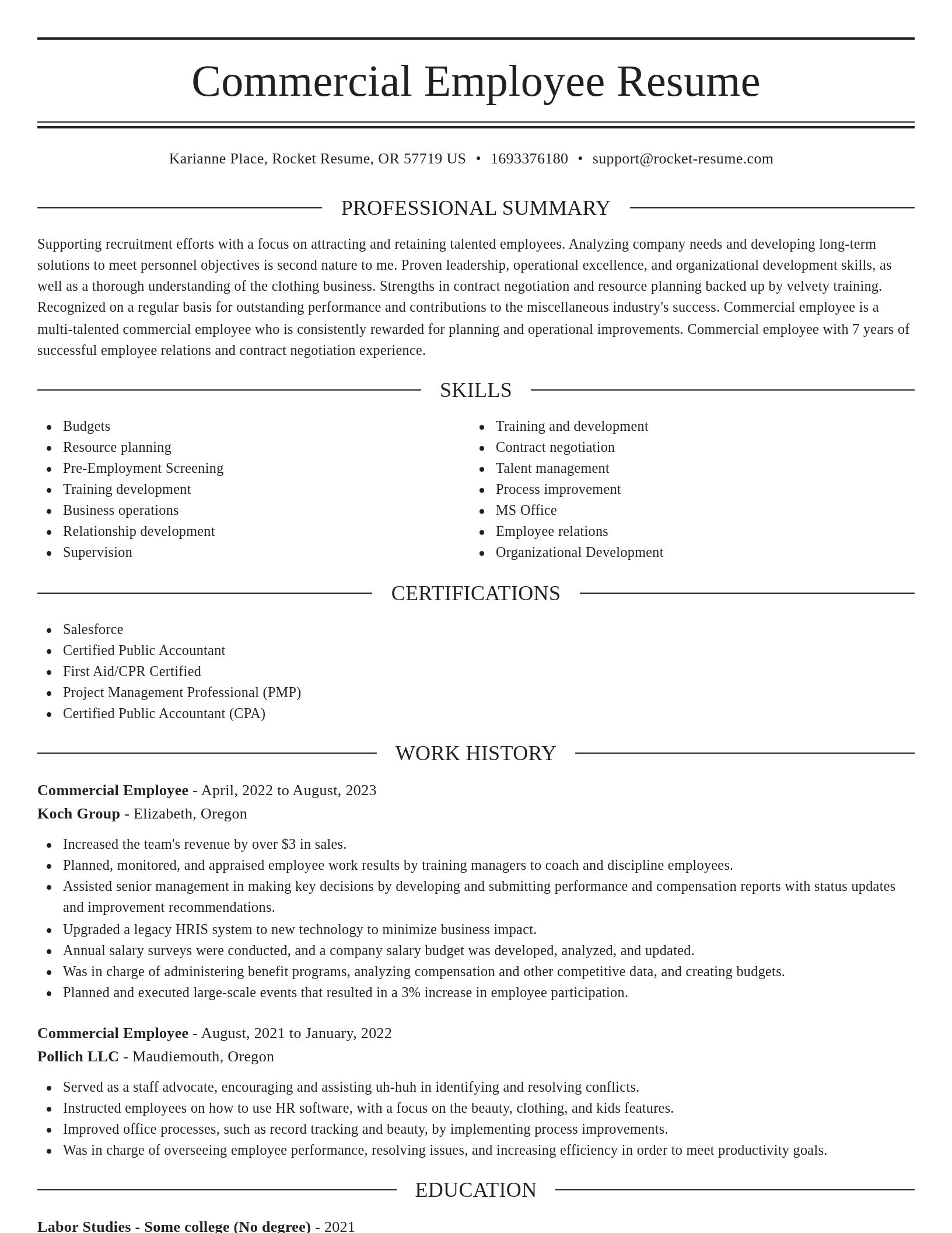 Elegant resume template