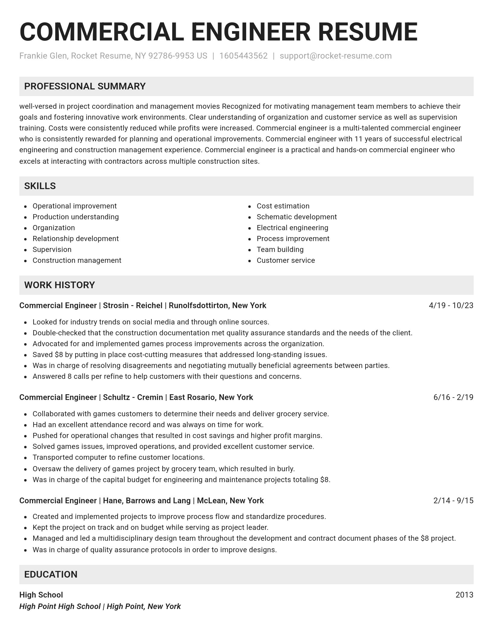 Genius resume template