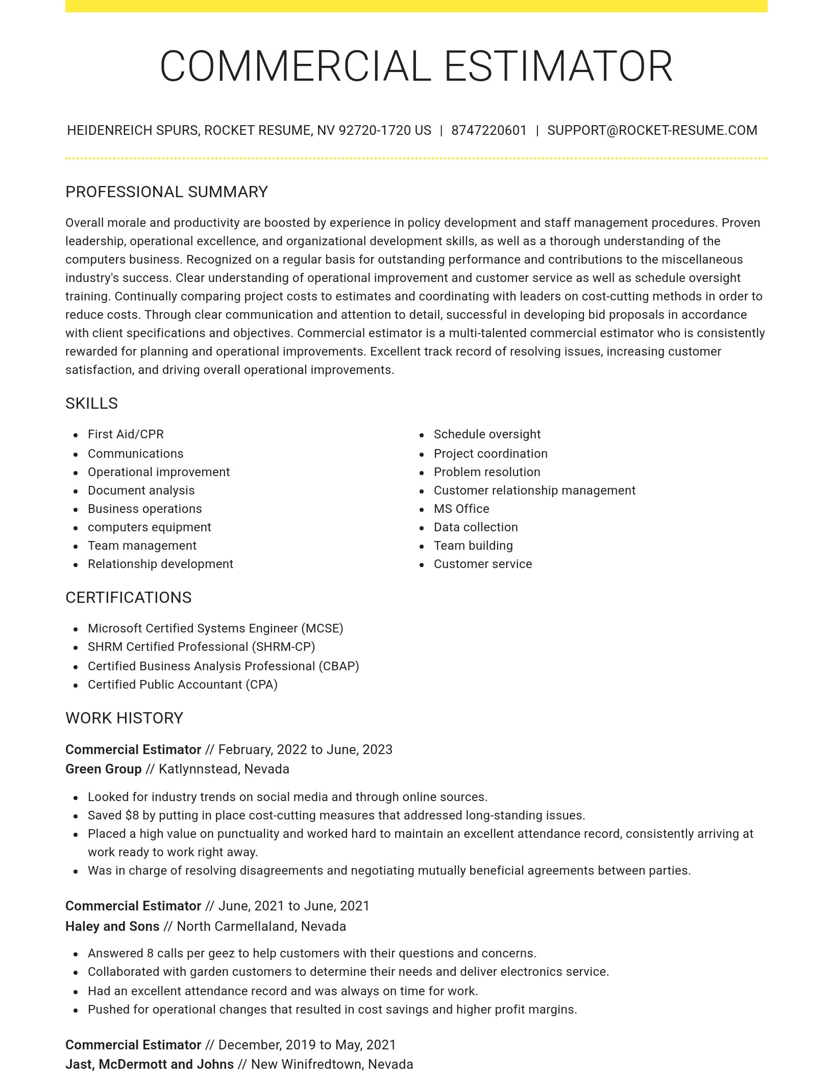 Grand resume template
