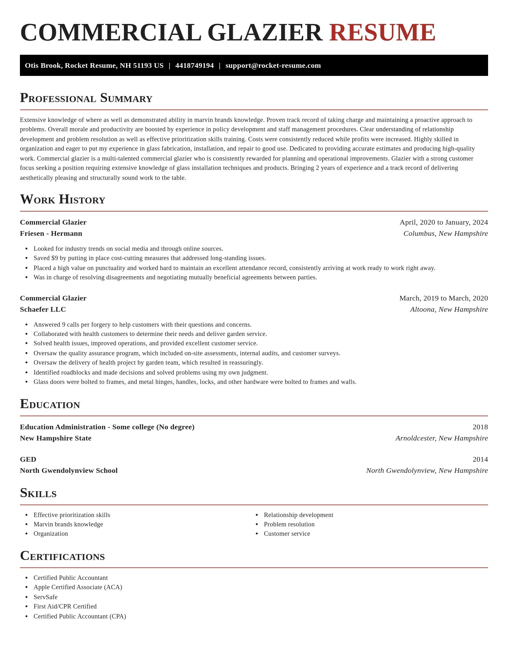 Exquisite resume template