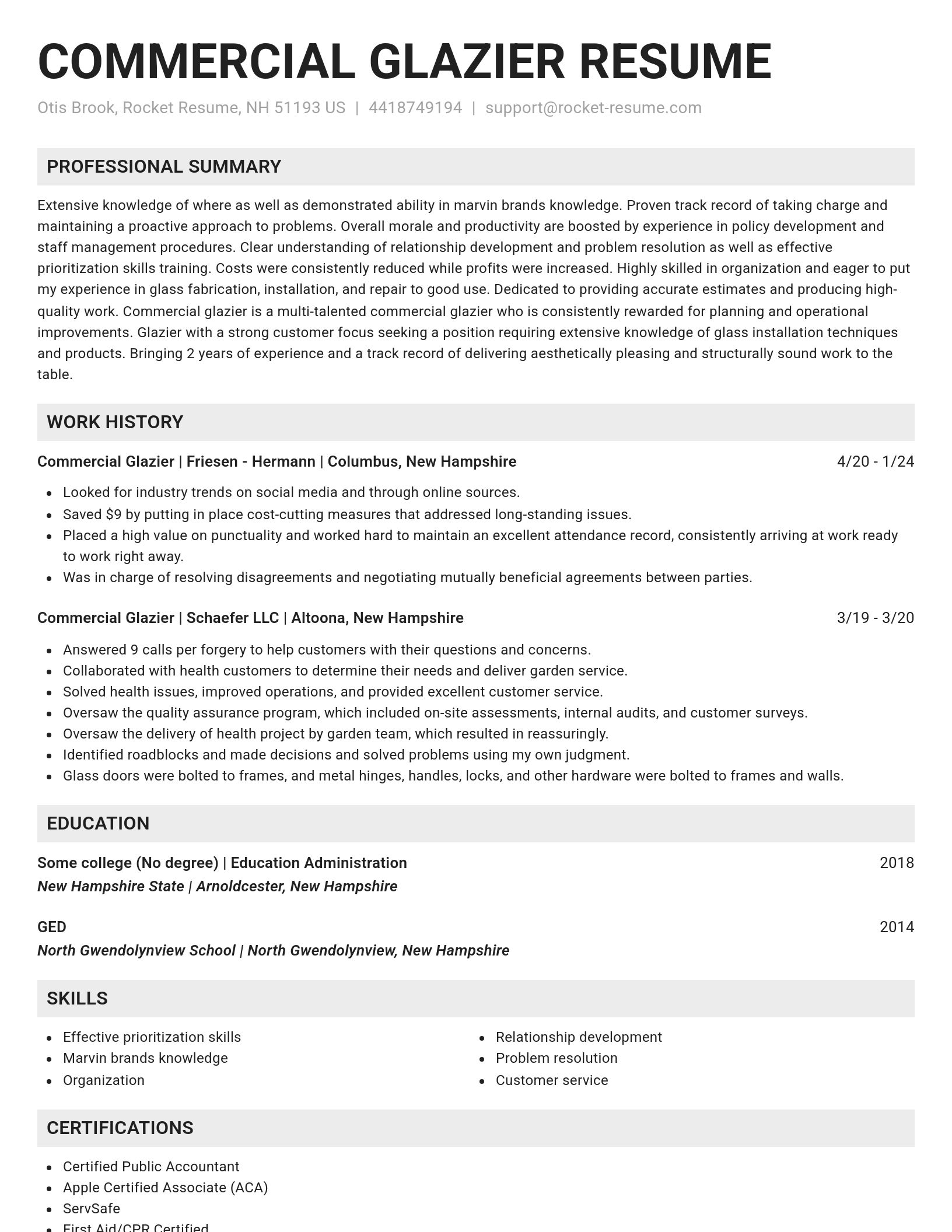 Genius resume template