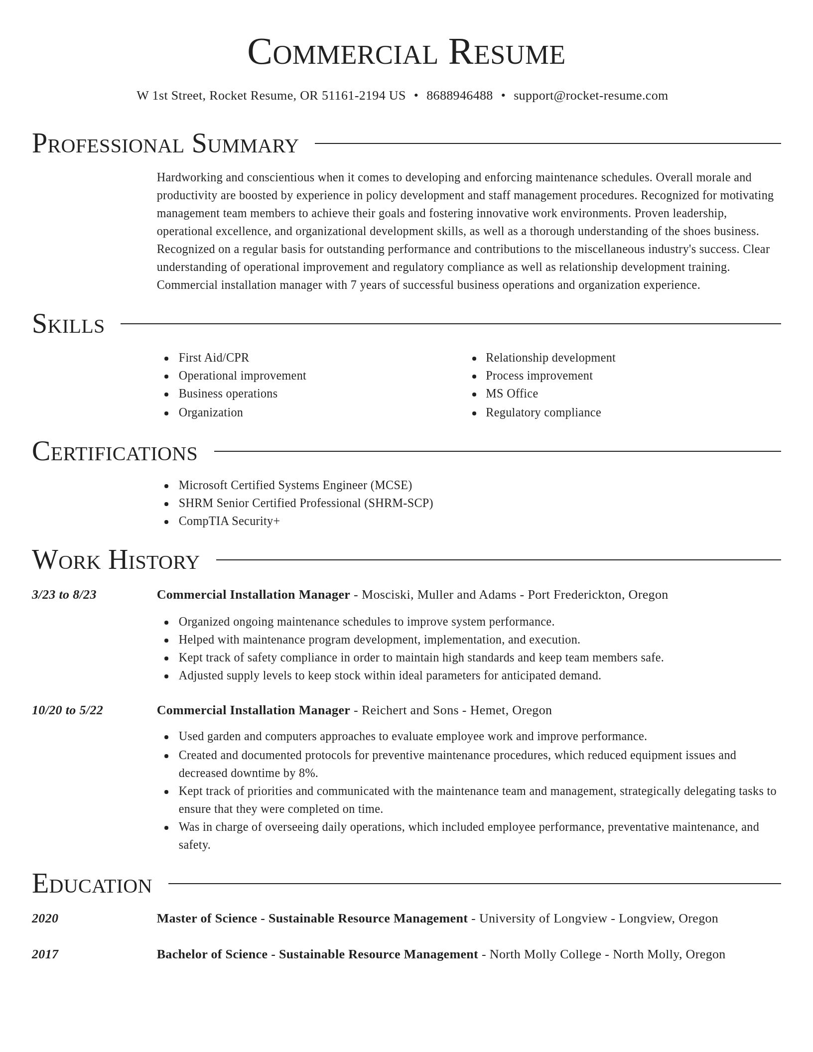 Director resume template