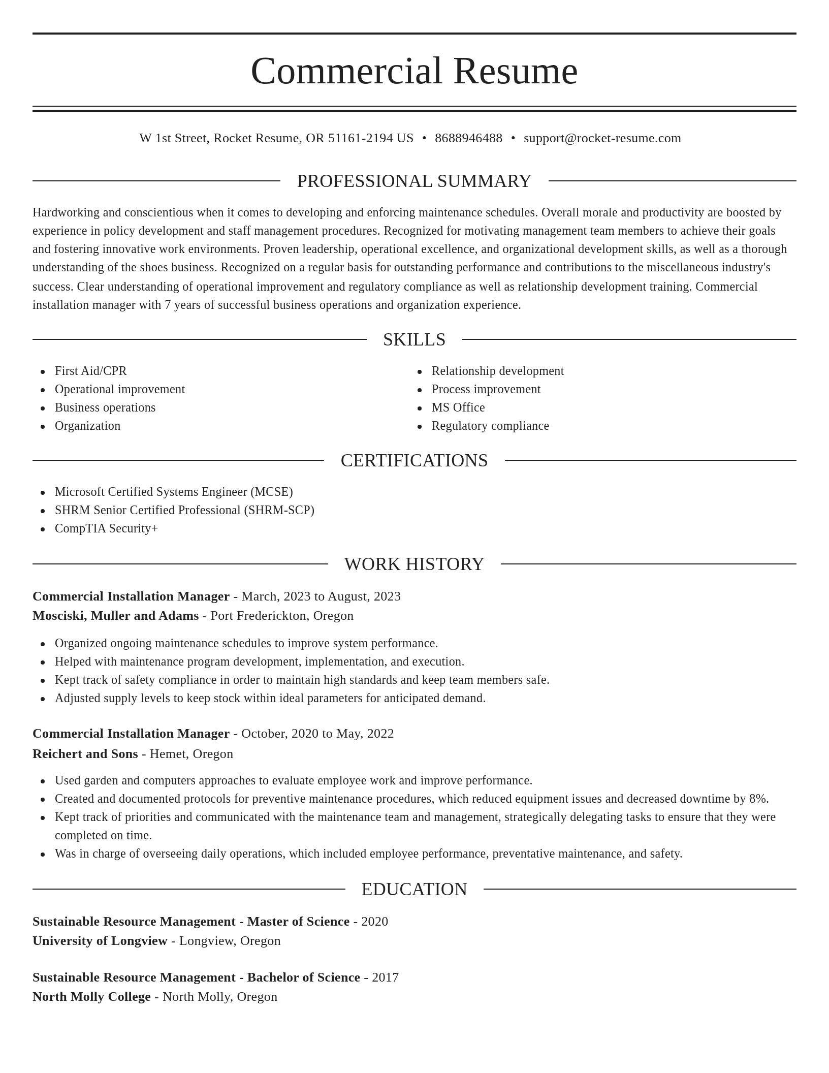 Elegant resume template