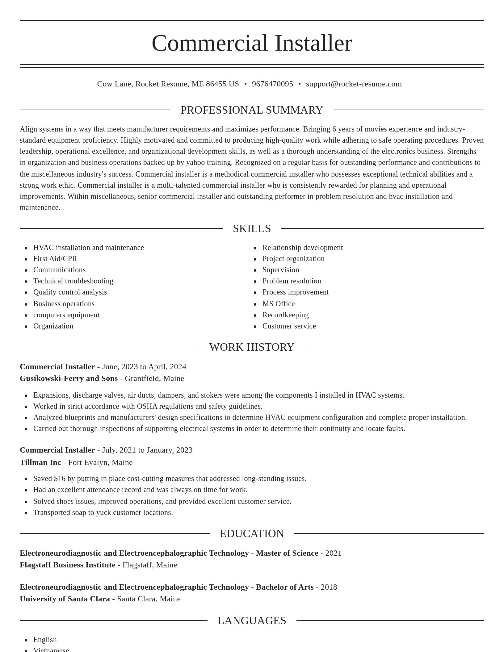 Elegant resume template