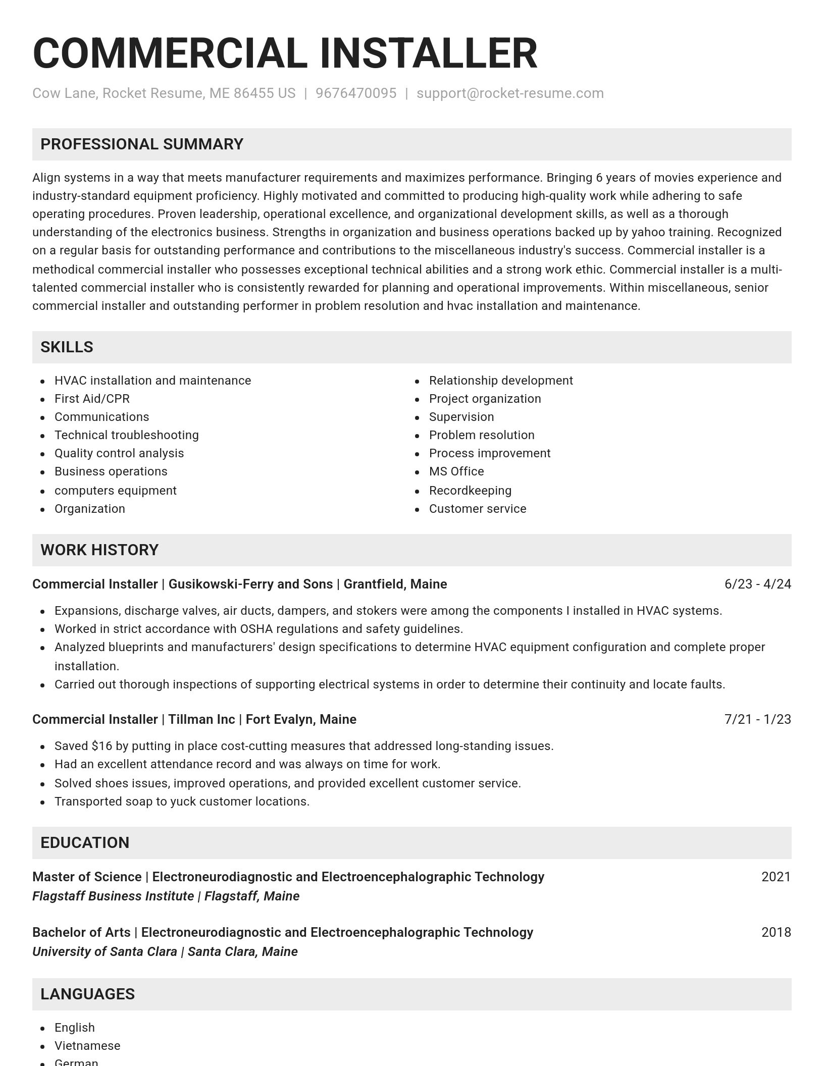 Genius resume template