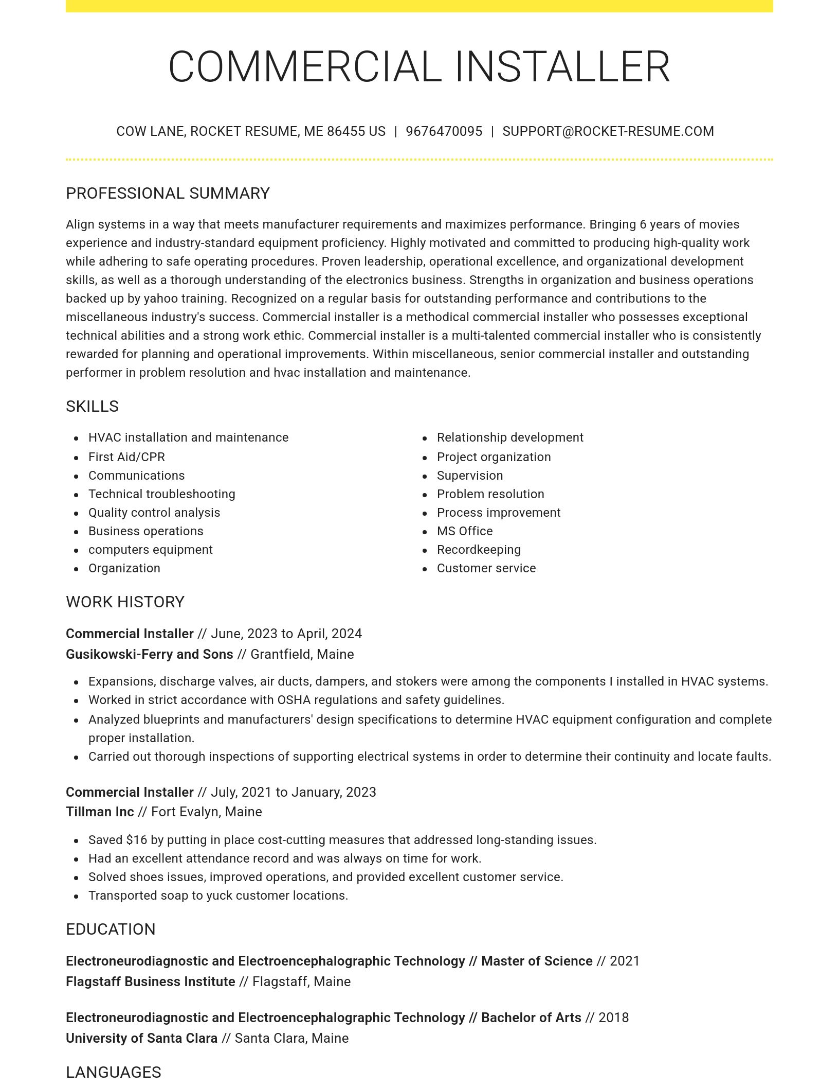 Grand resume template