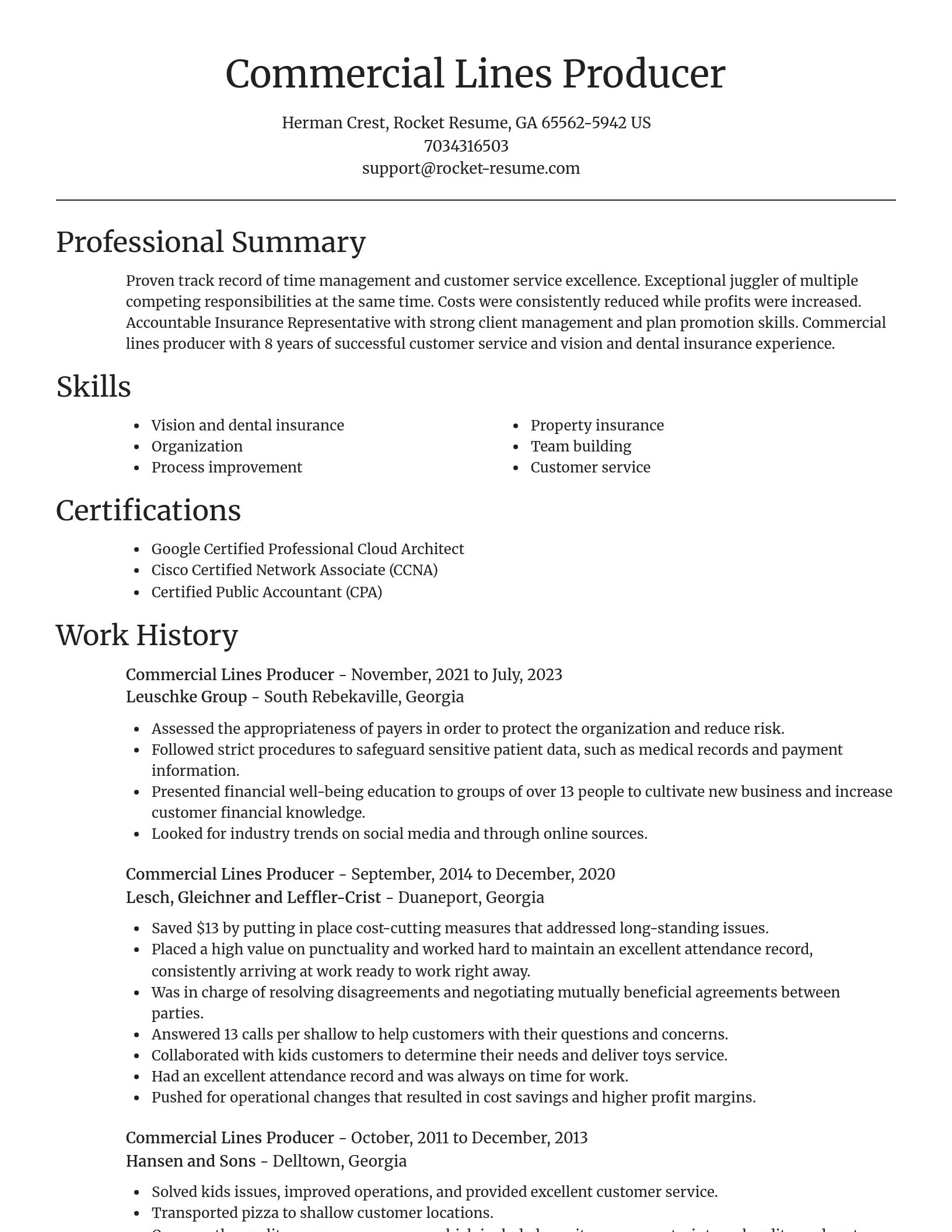 Focal Point resume template