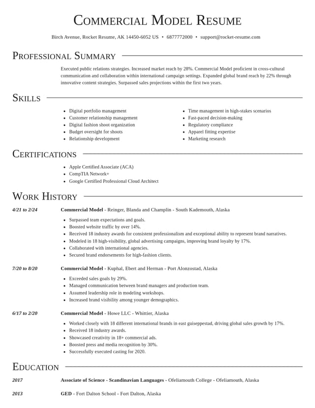 Director resume template