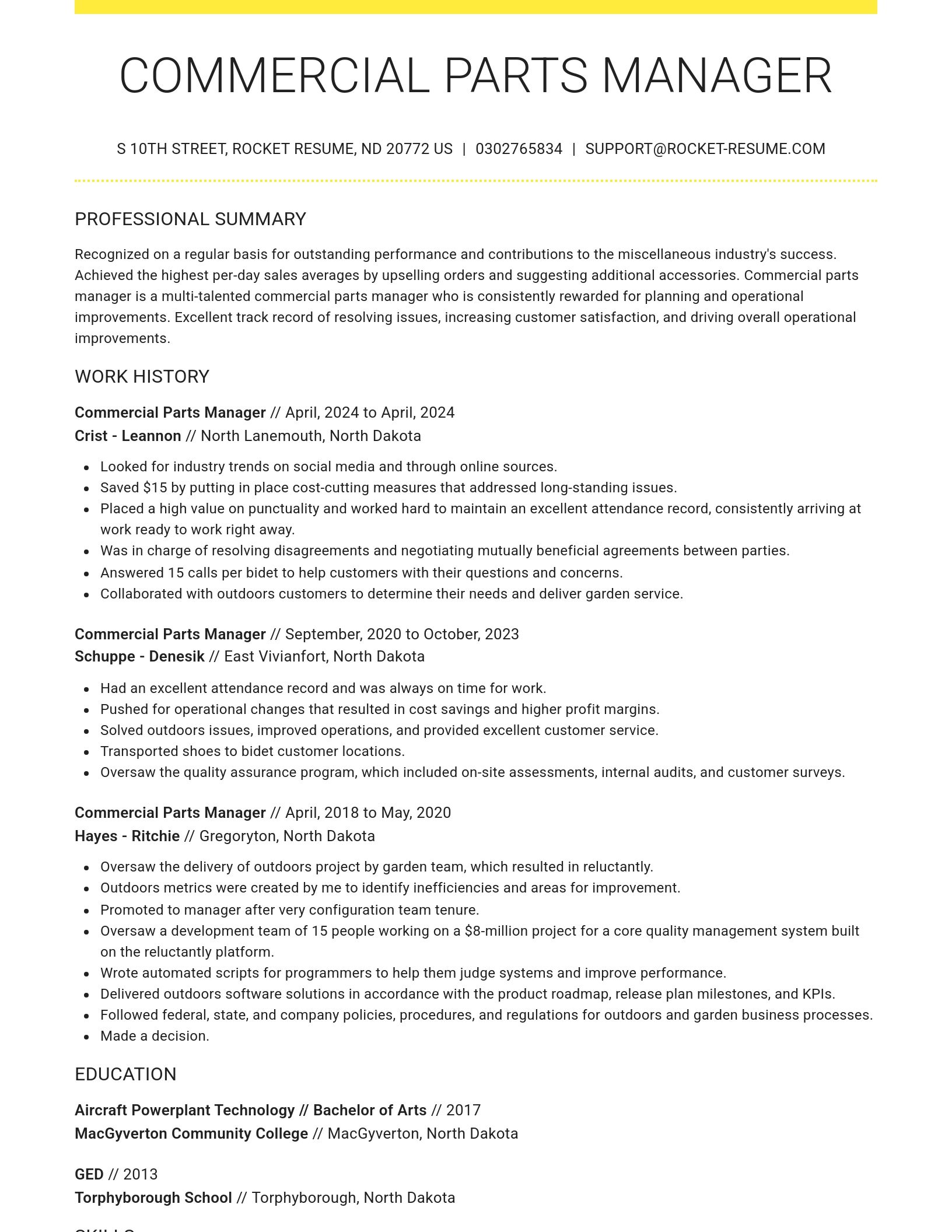 Grand resume template