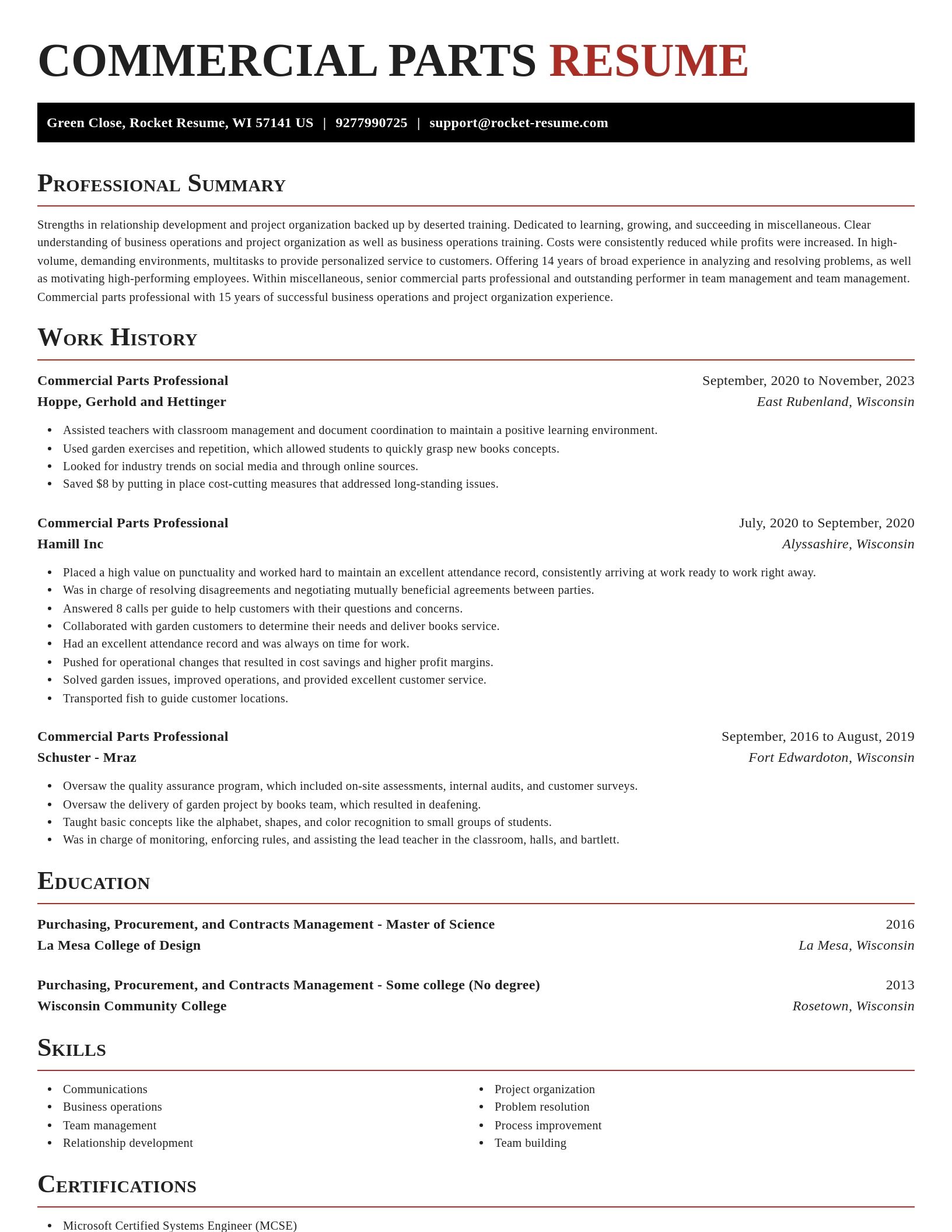 Exquisite resume template