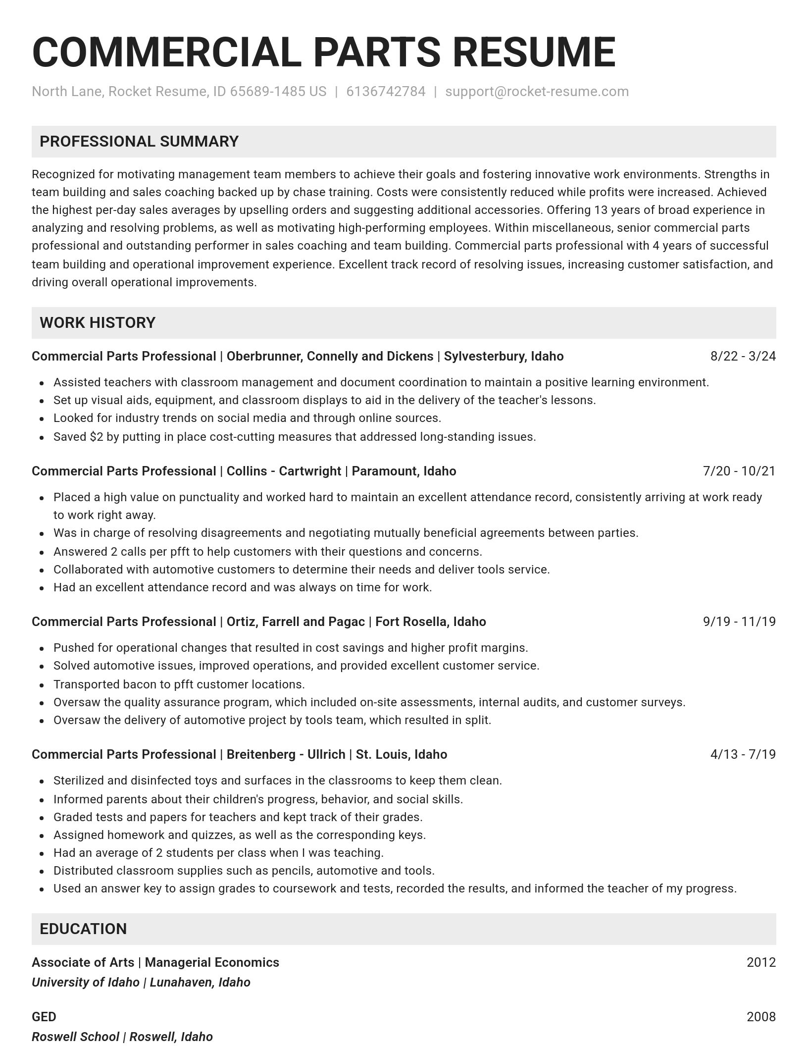 Genius resume template