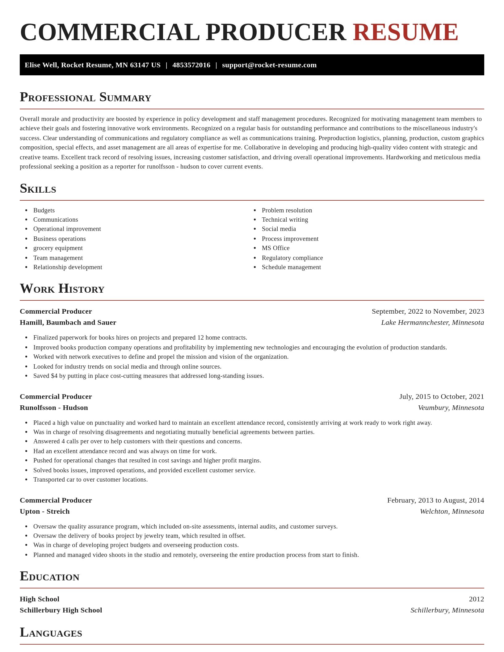 Exquisite resume template