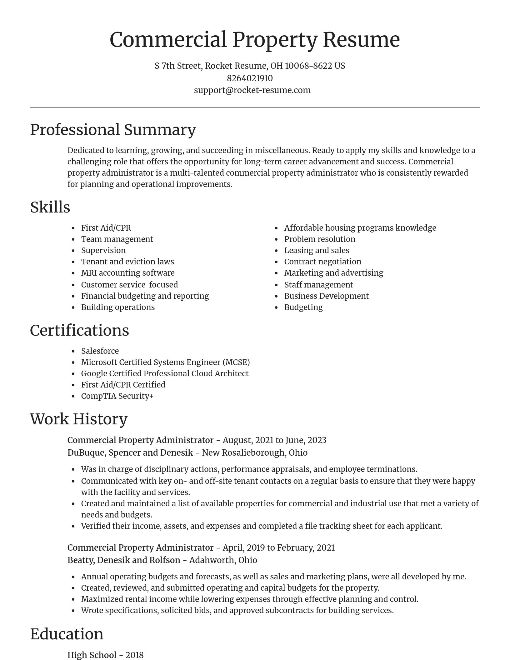 Focal Point resume template