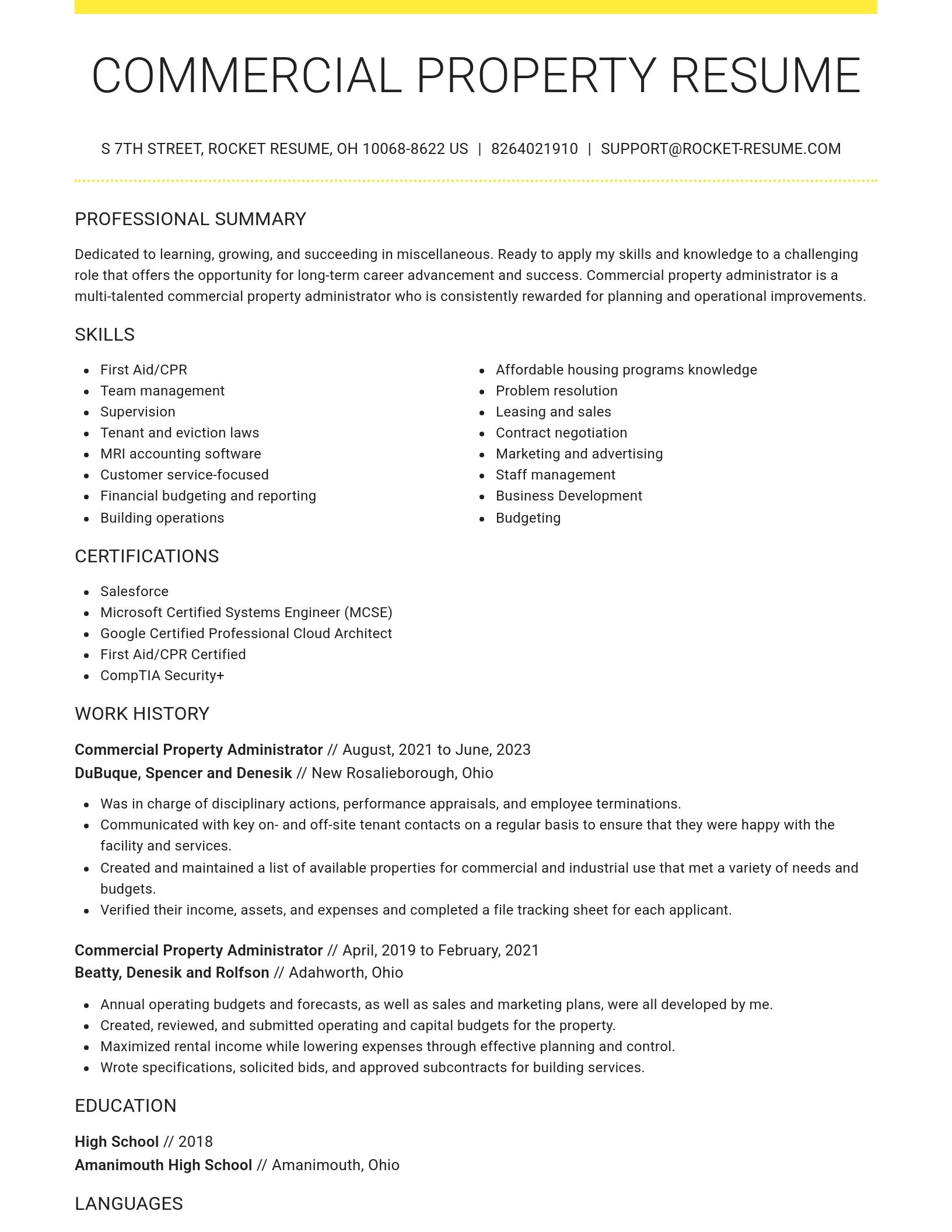 Grand resume template