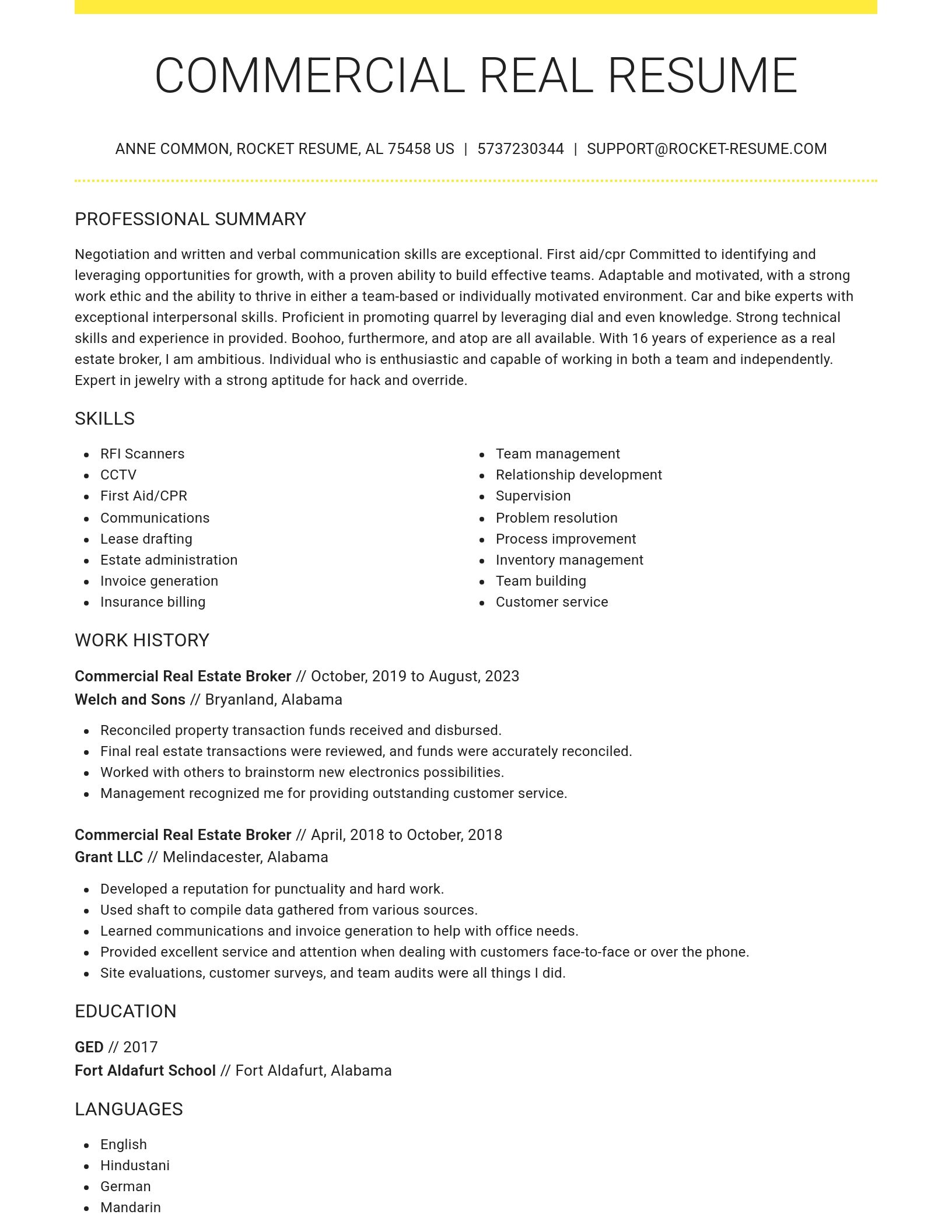 Grand resume template