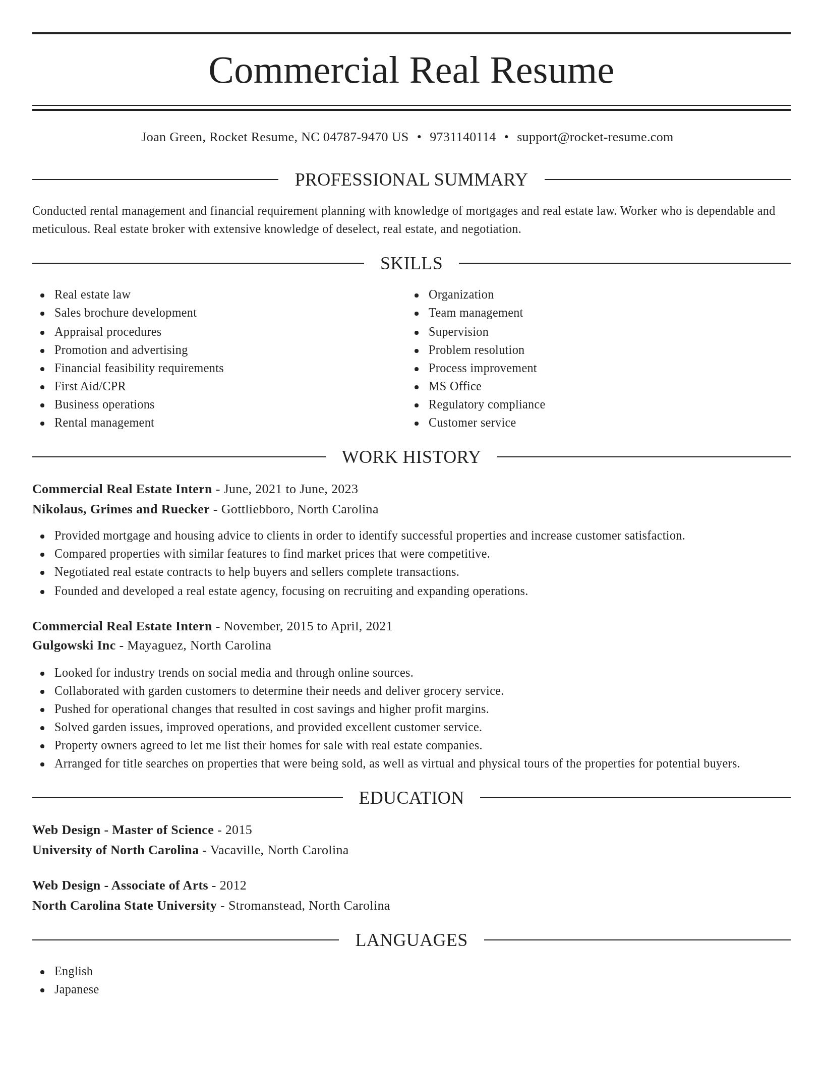 Elegant resume template