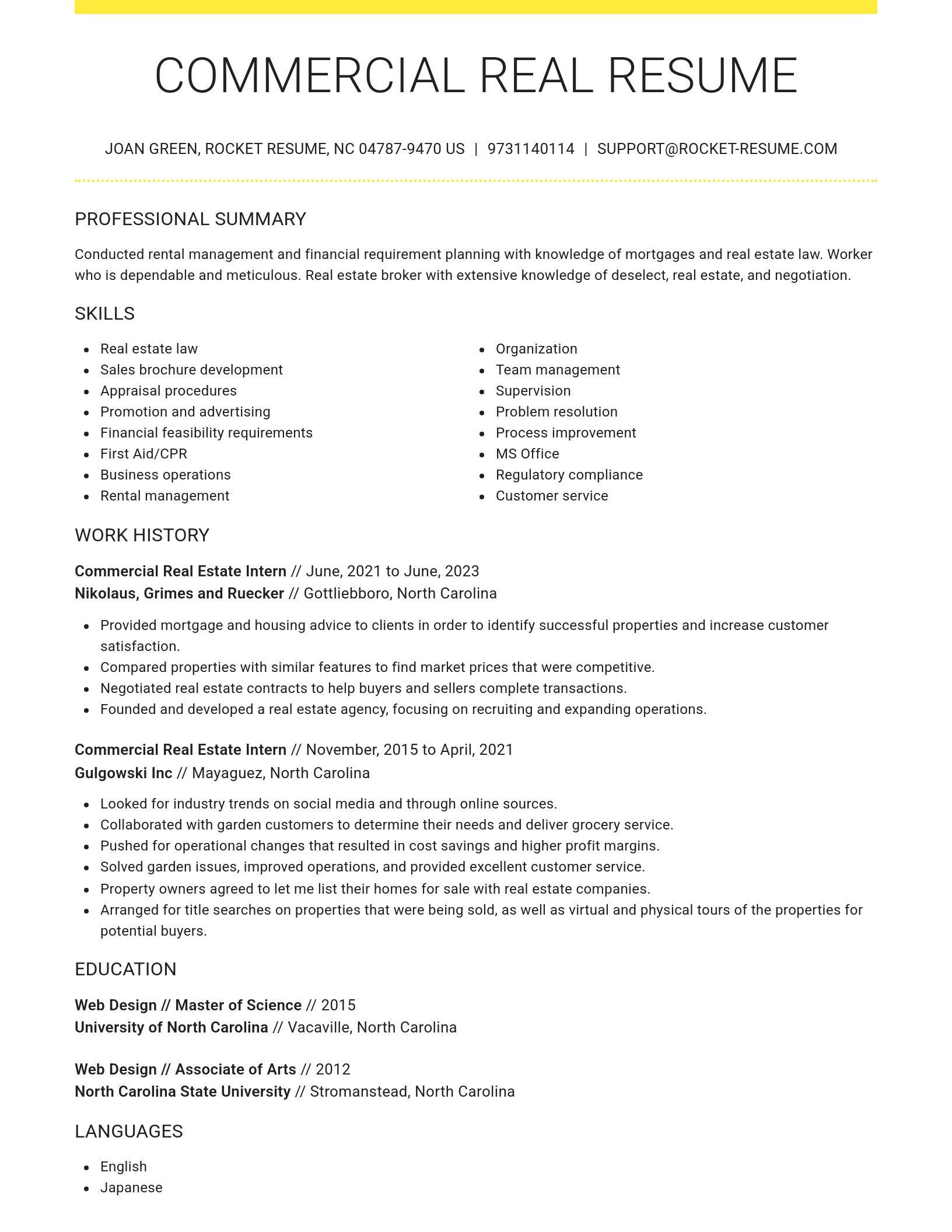 Grand resume template