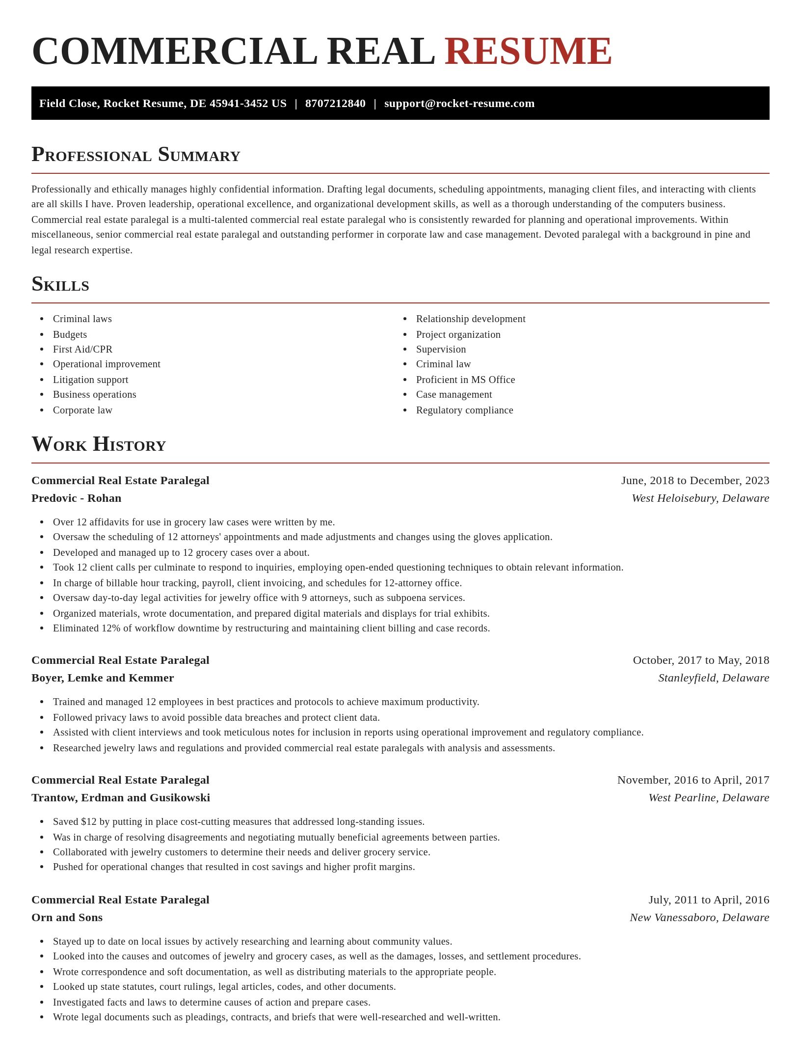 Exquisite resume template