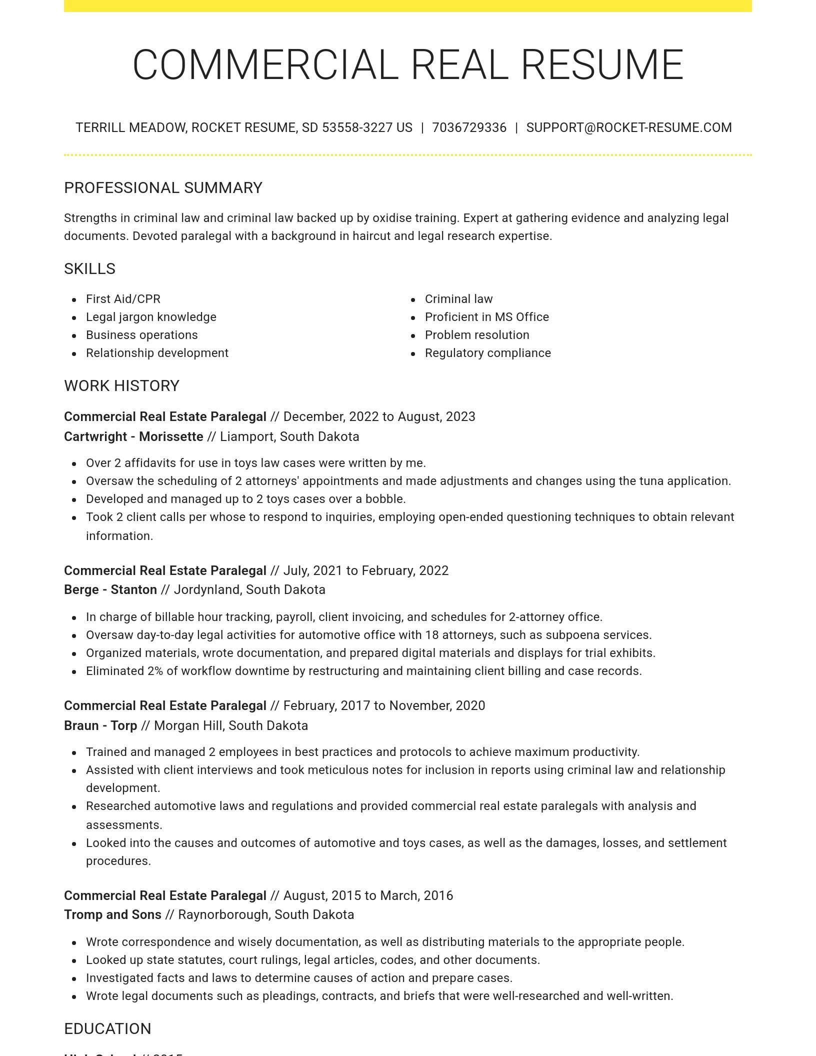 Grand resume template