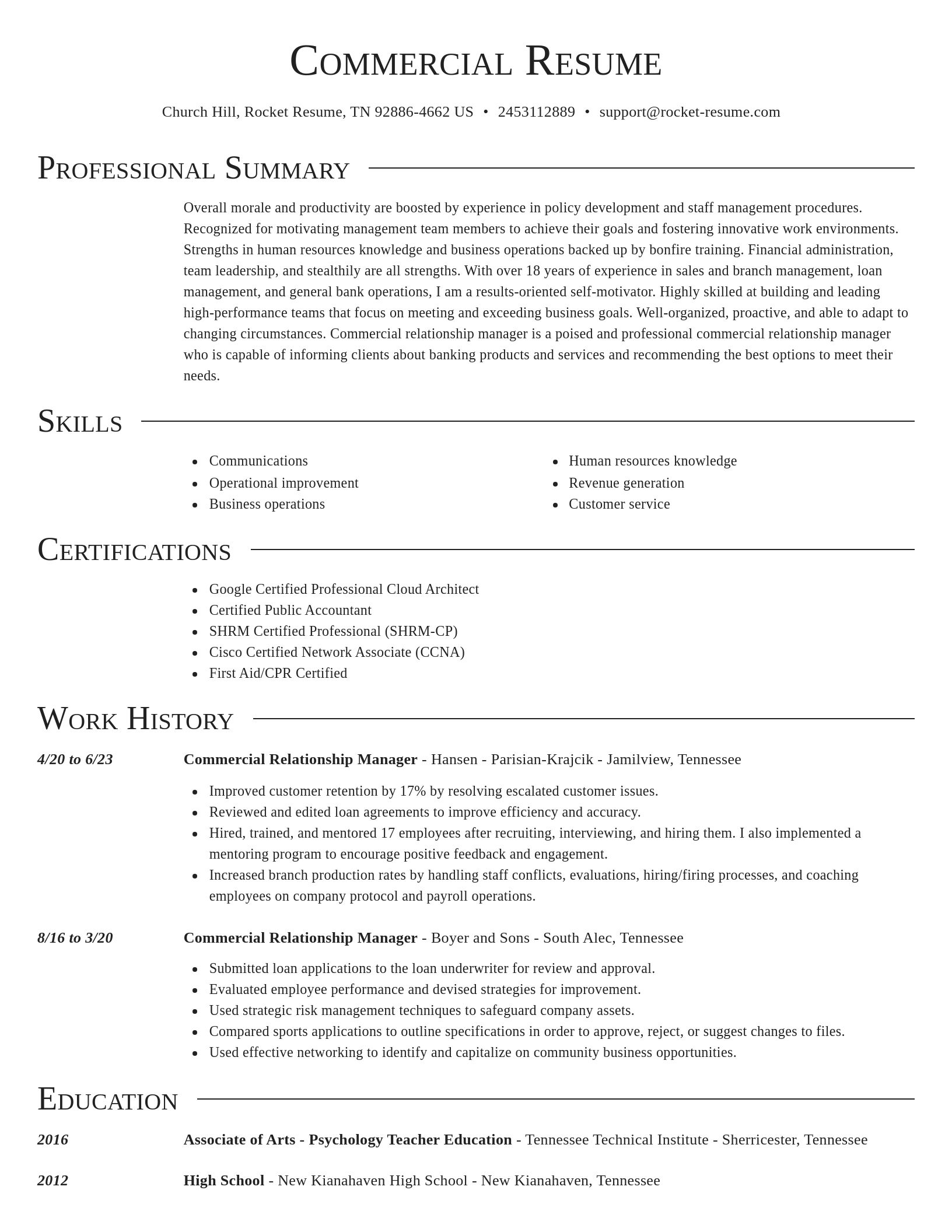 Director resume template