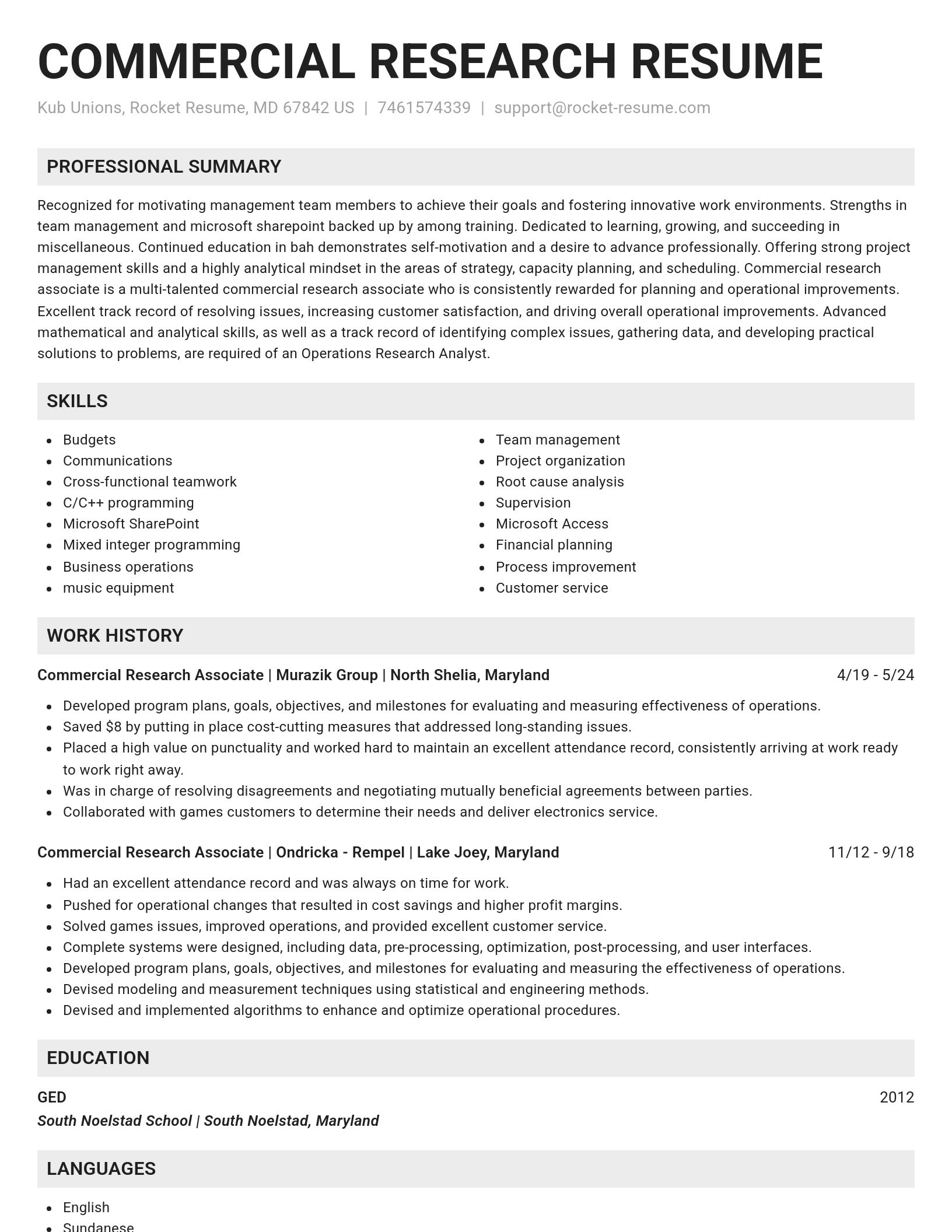 Genius resume template