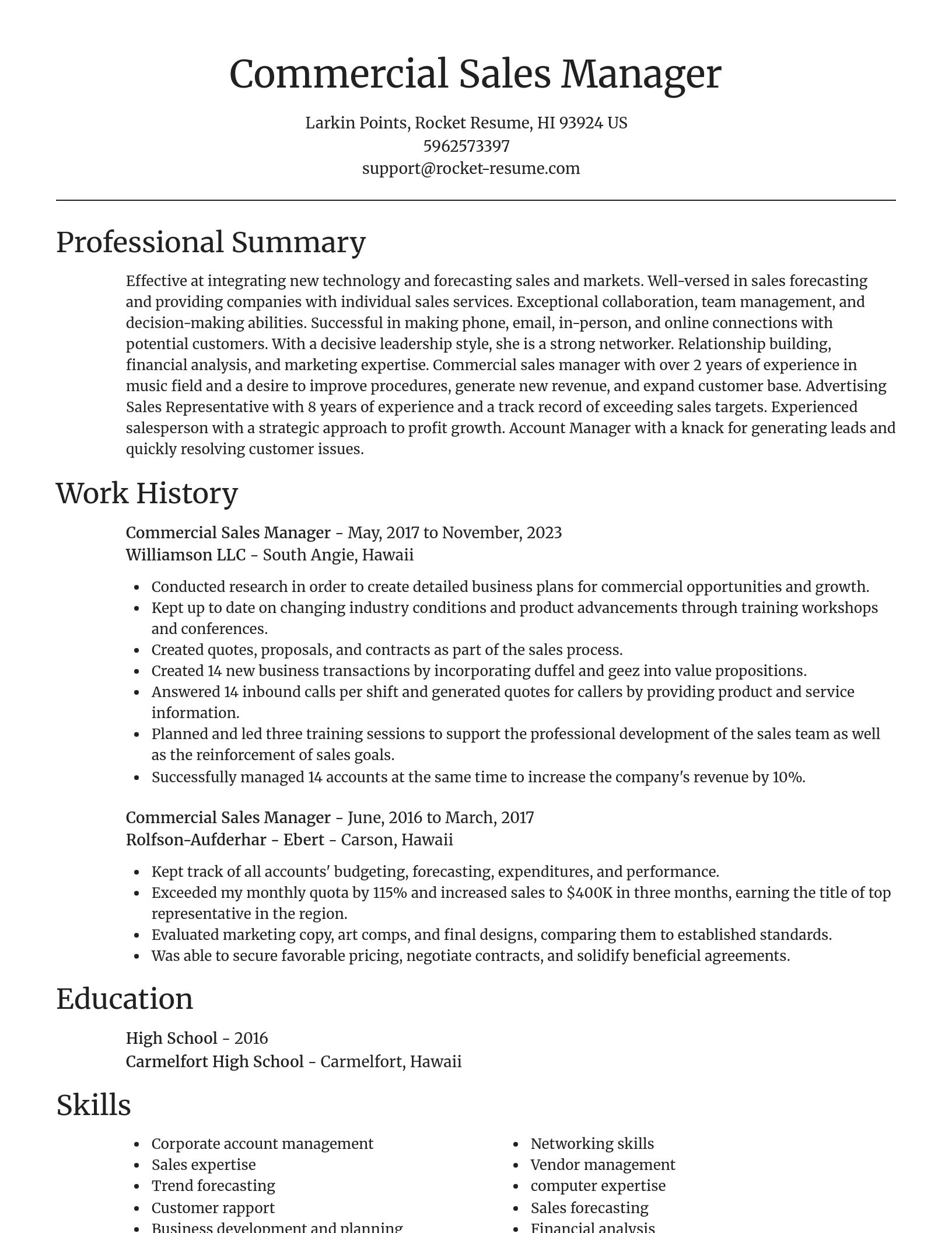 Focal Point resume template