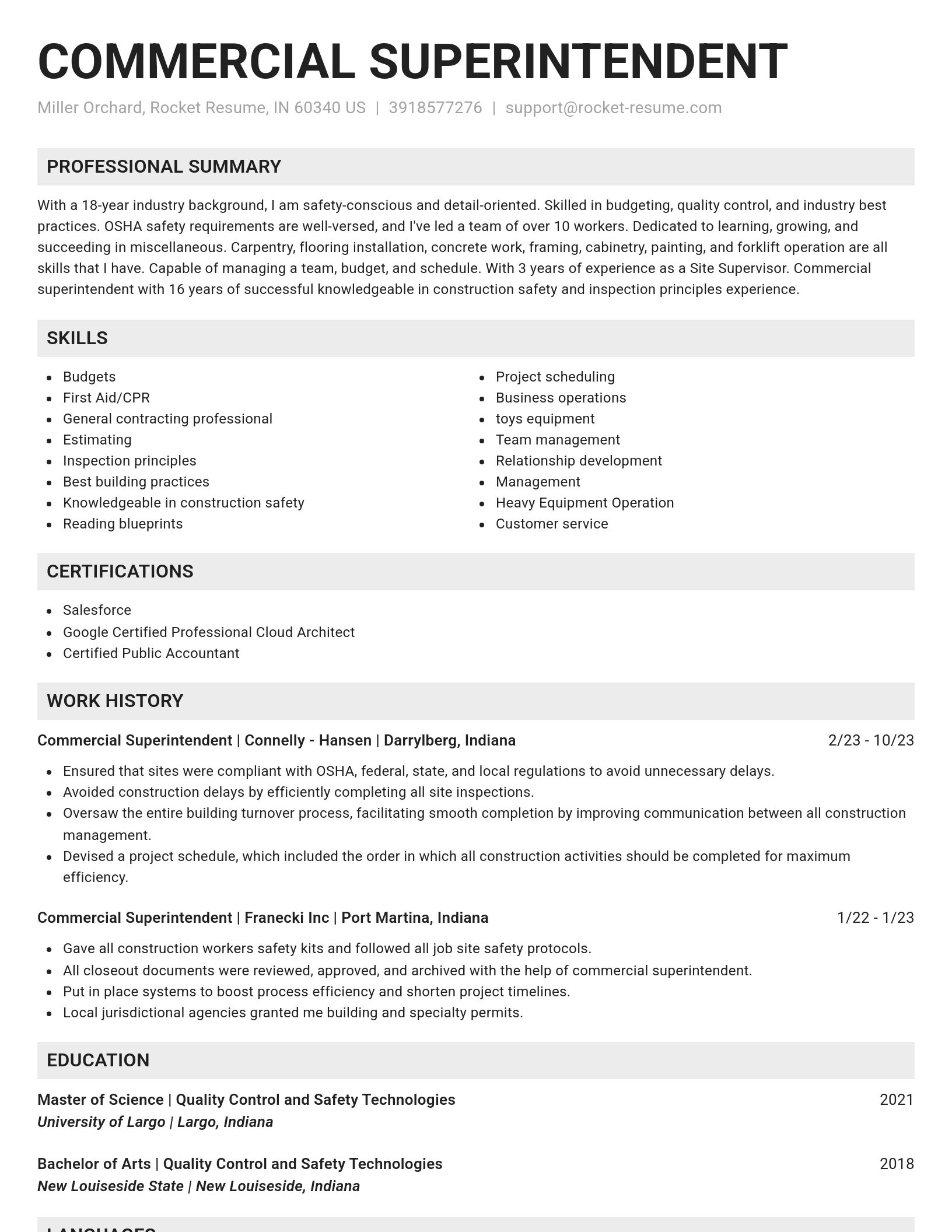 Genius resume template