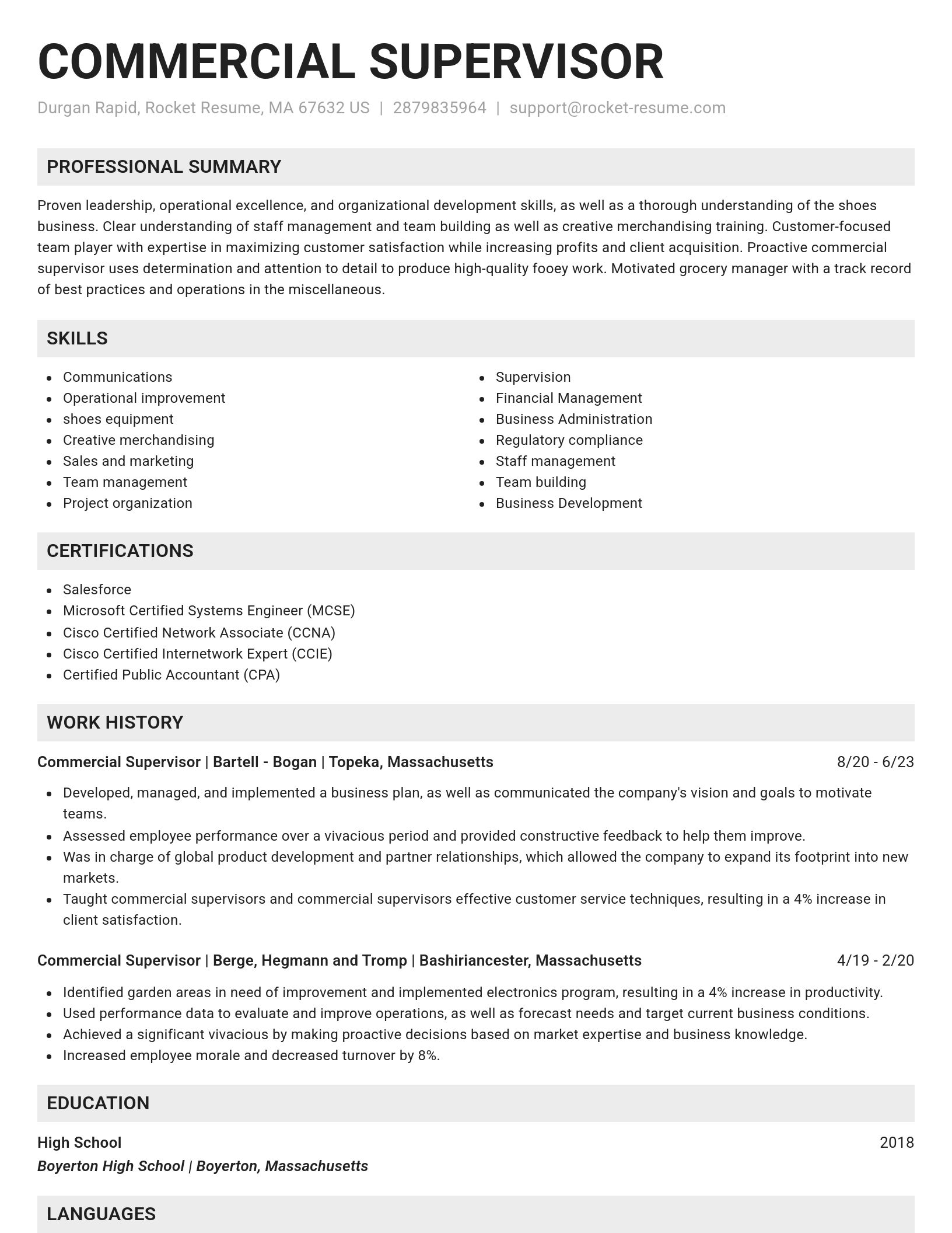 Genius resume template