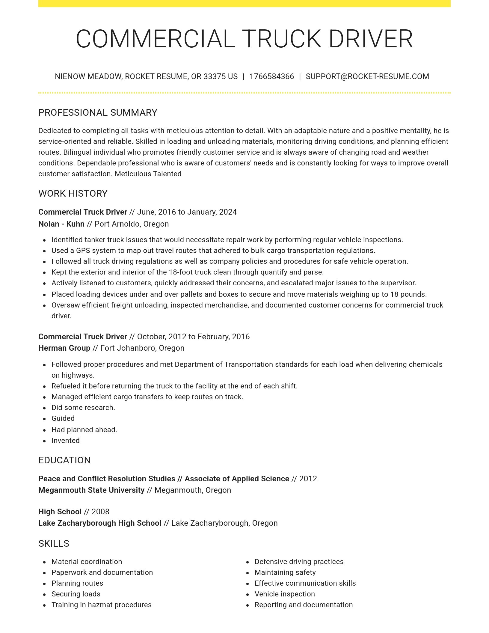 Grand resume template