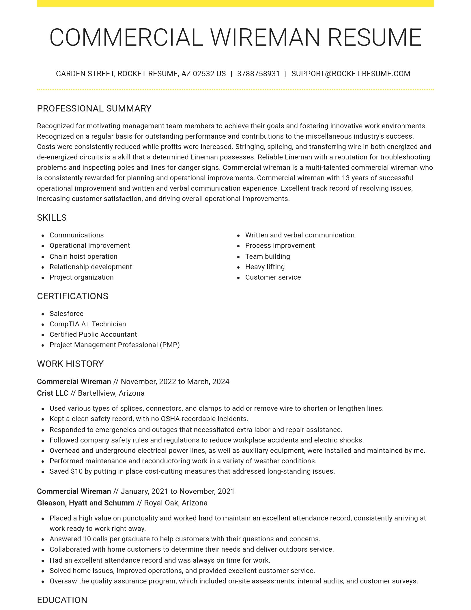 Grand resume template