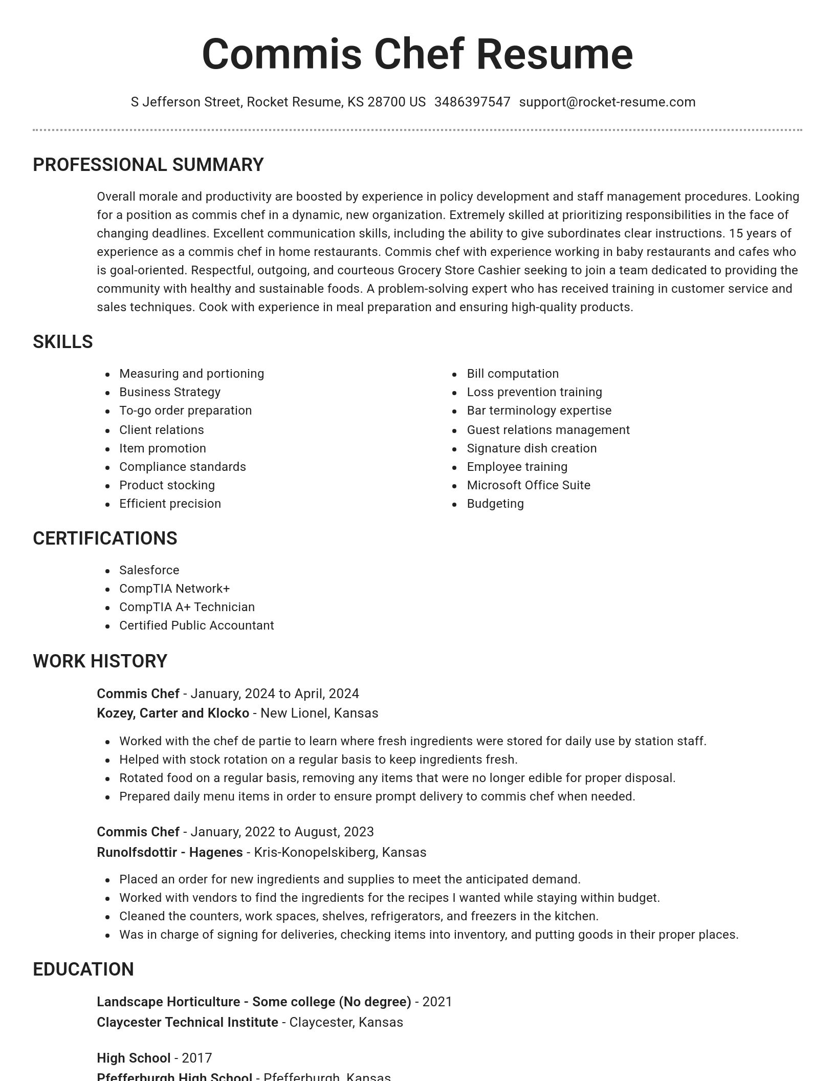 Brilliant resume template