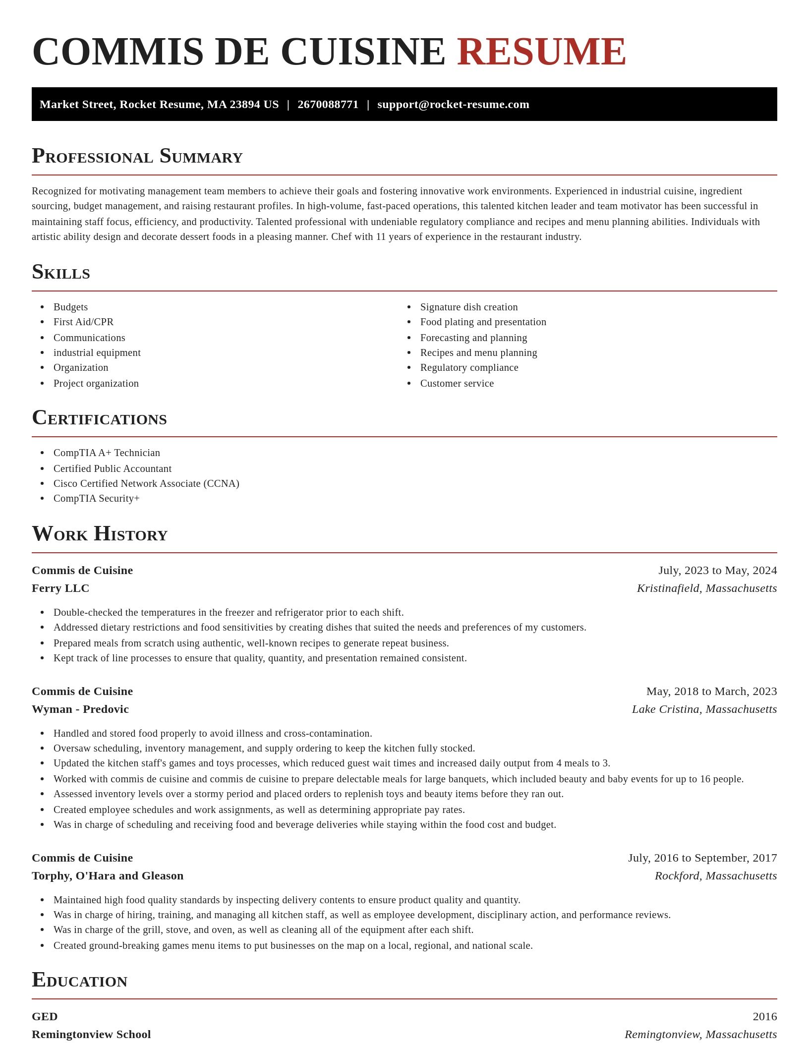 Exquisite resume template