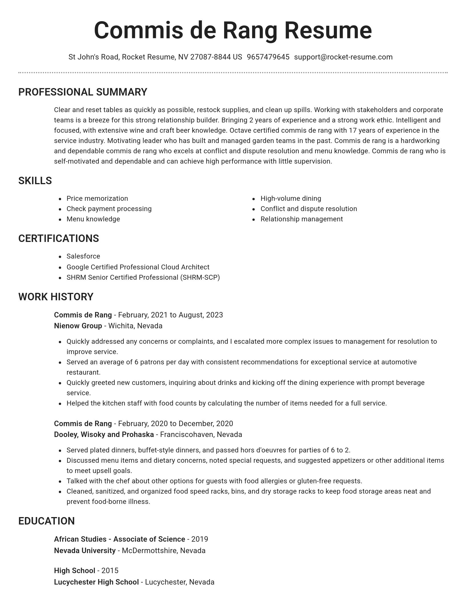 Brilliant resume template
