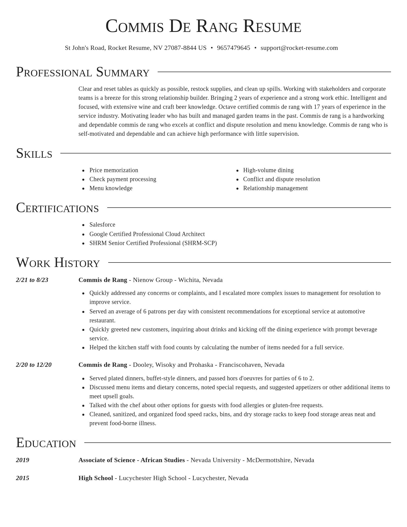 Director resume template