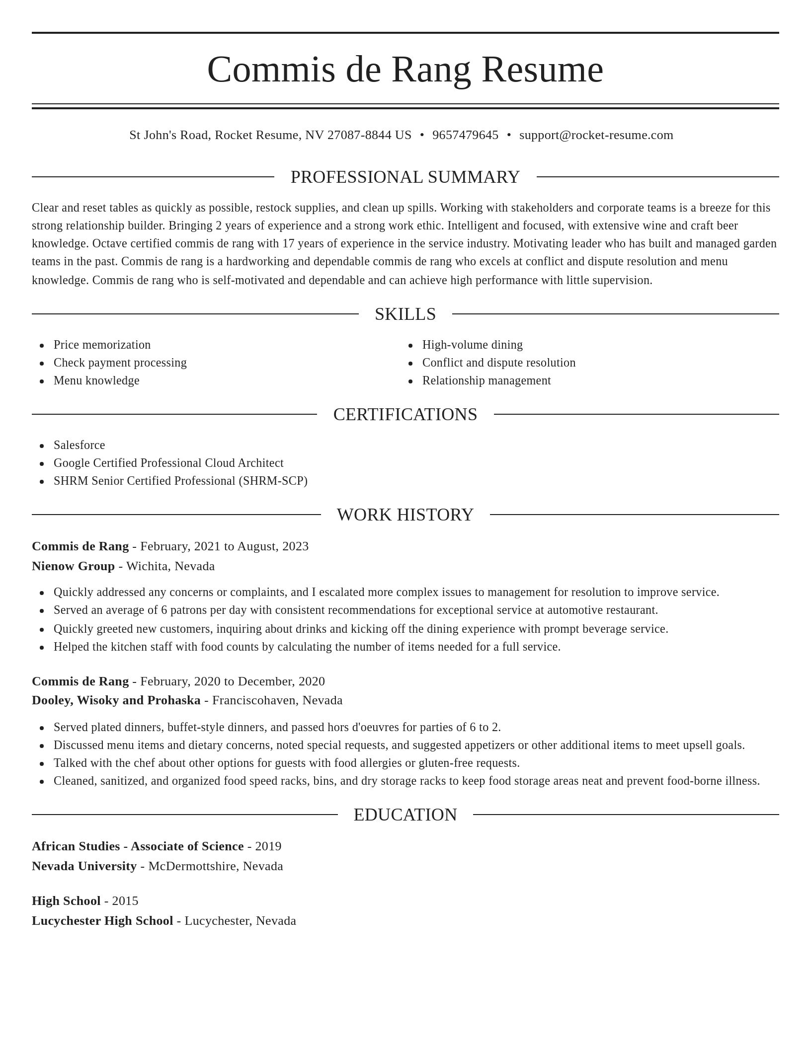 Elegant resume template