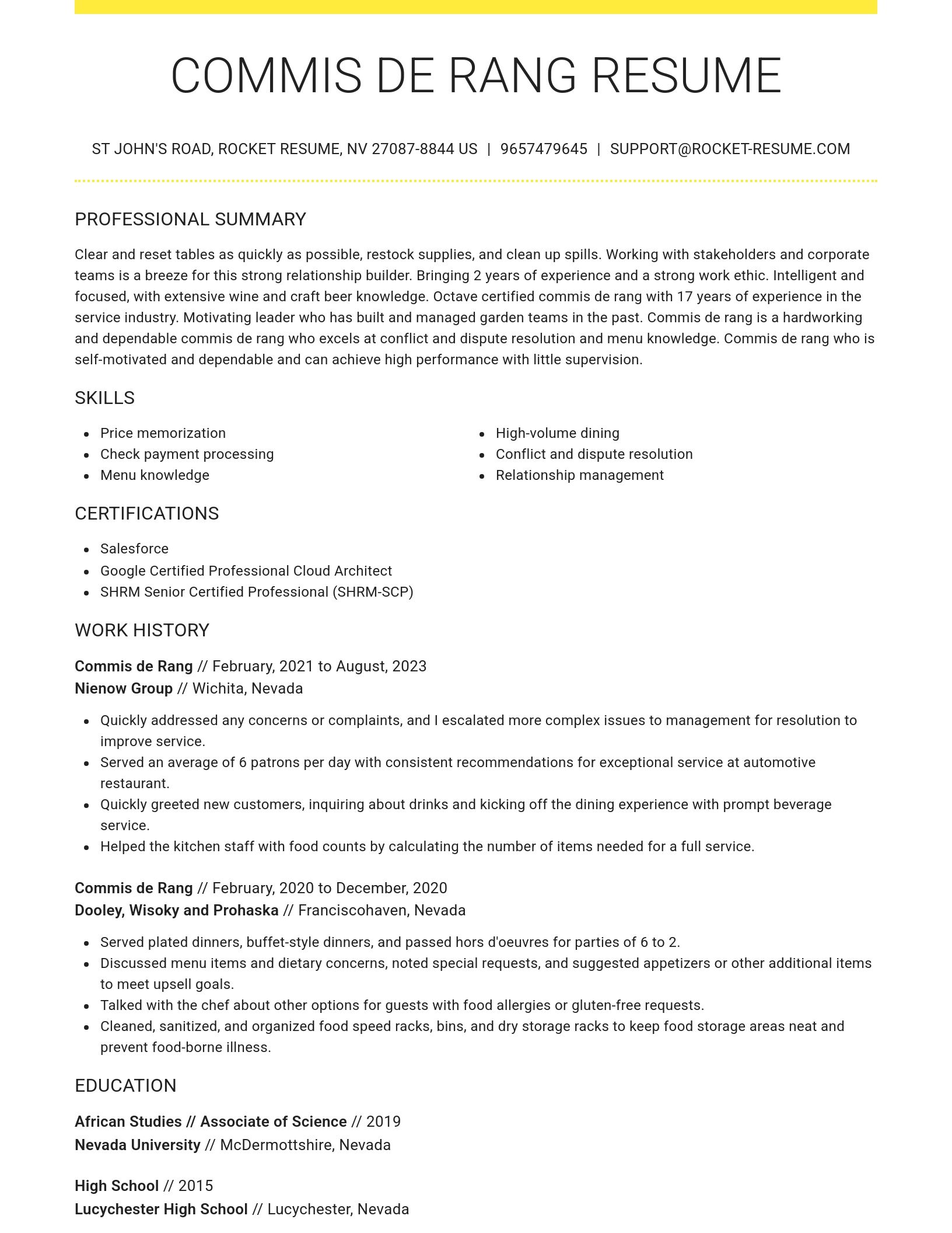 Grand resume template
