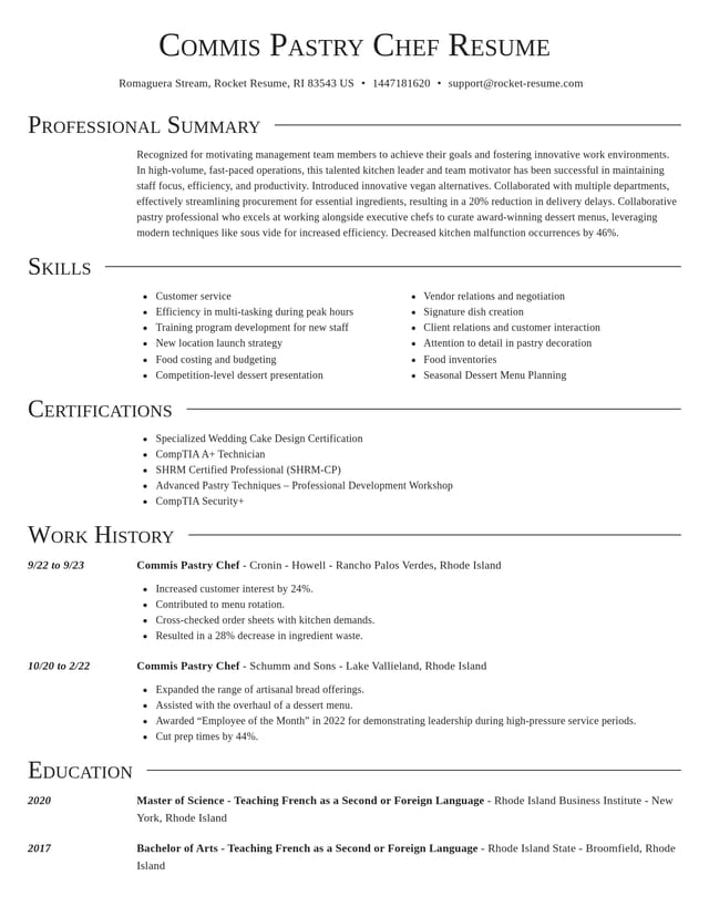 Director resume template