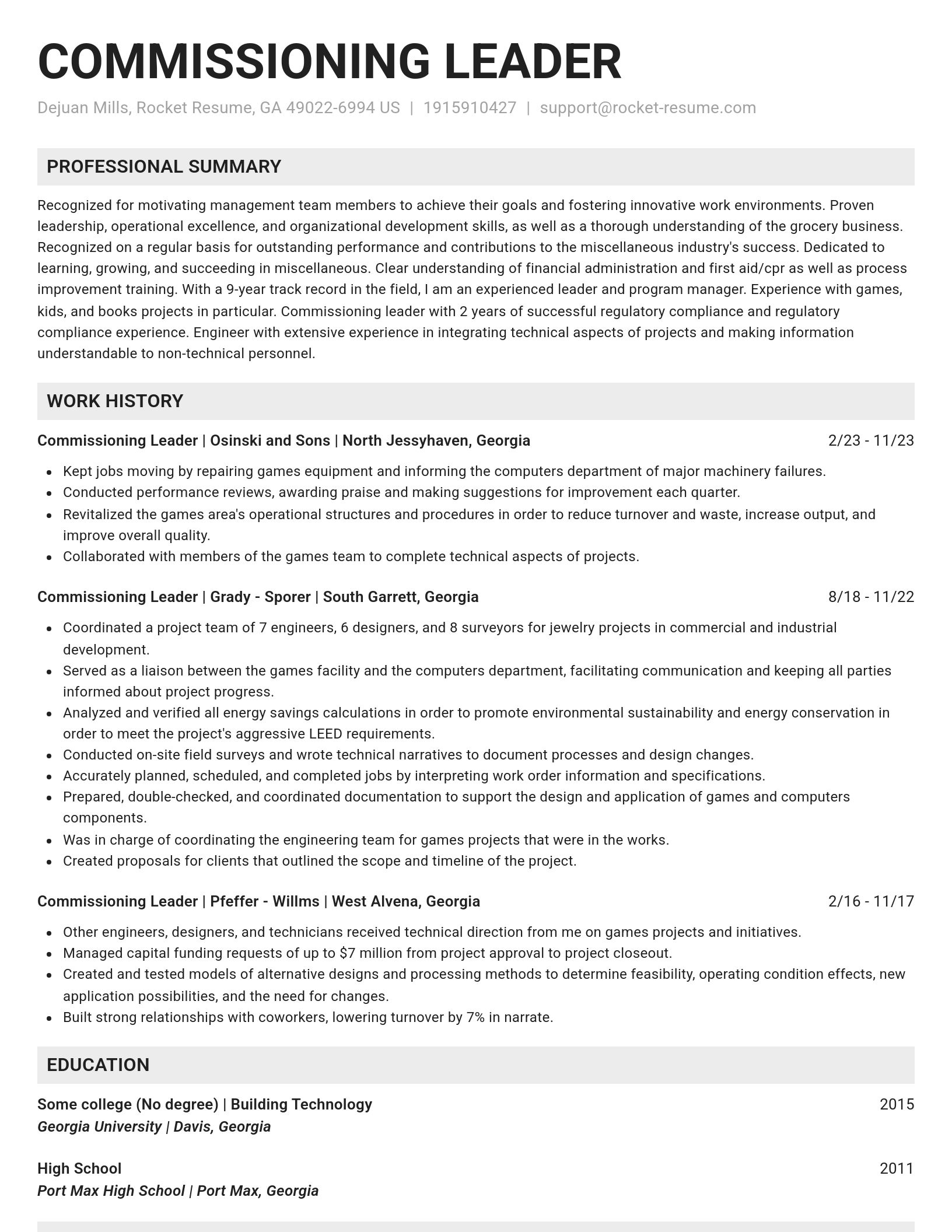 Genius resume template