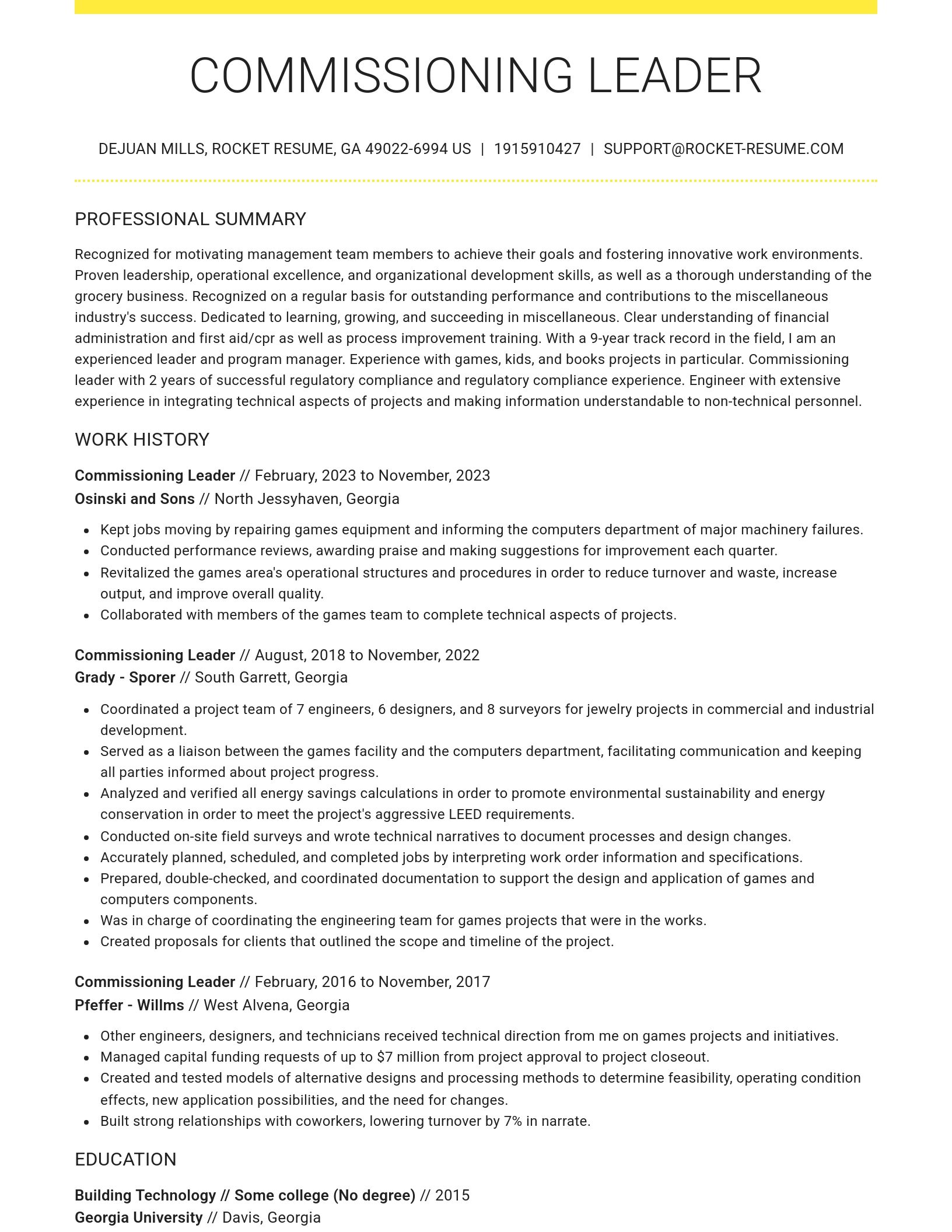 Grand resume template