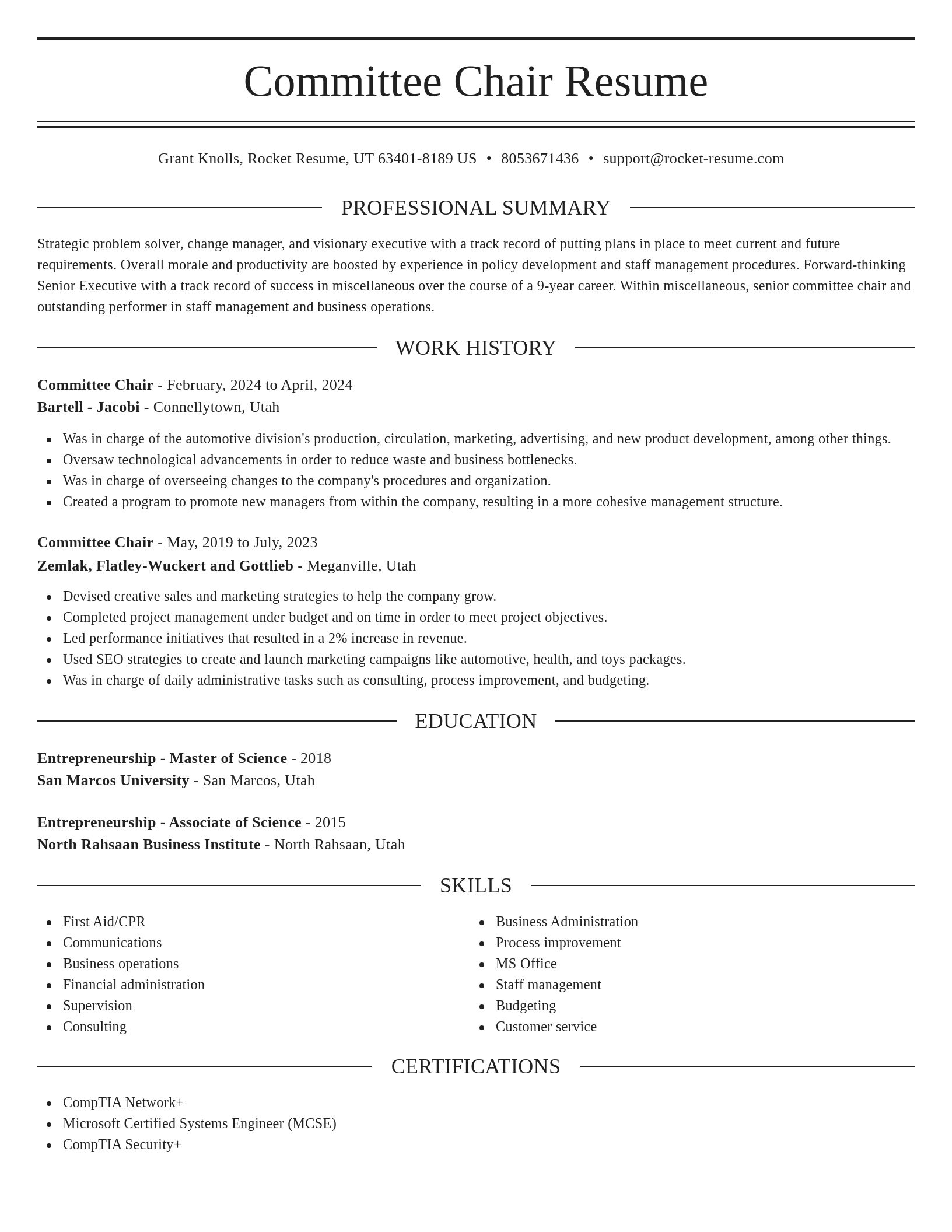 Elegant resume template