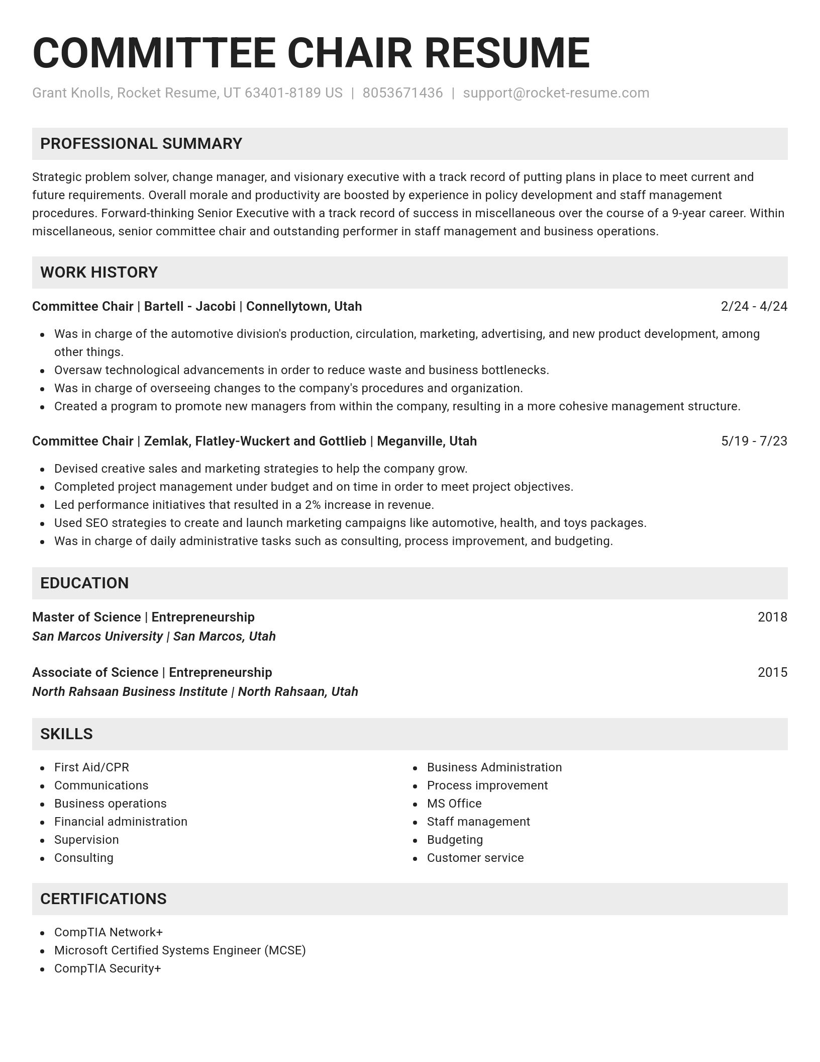 Genius resume template