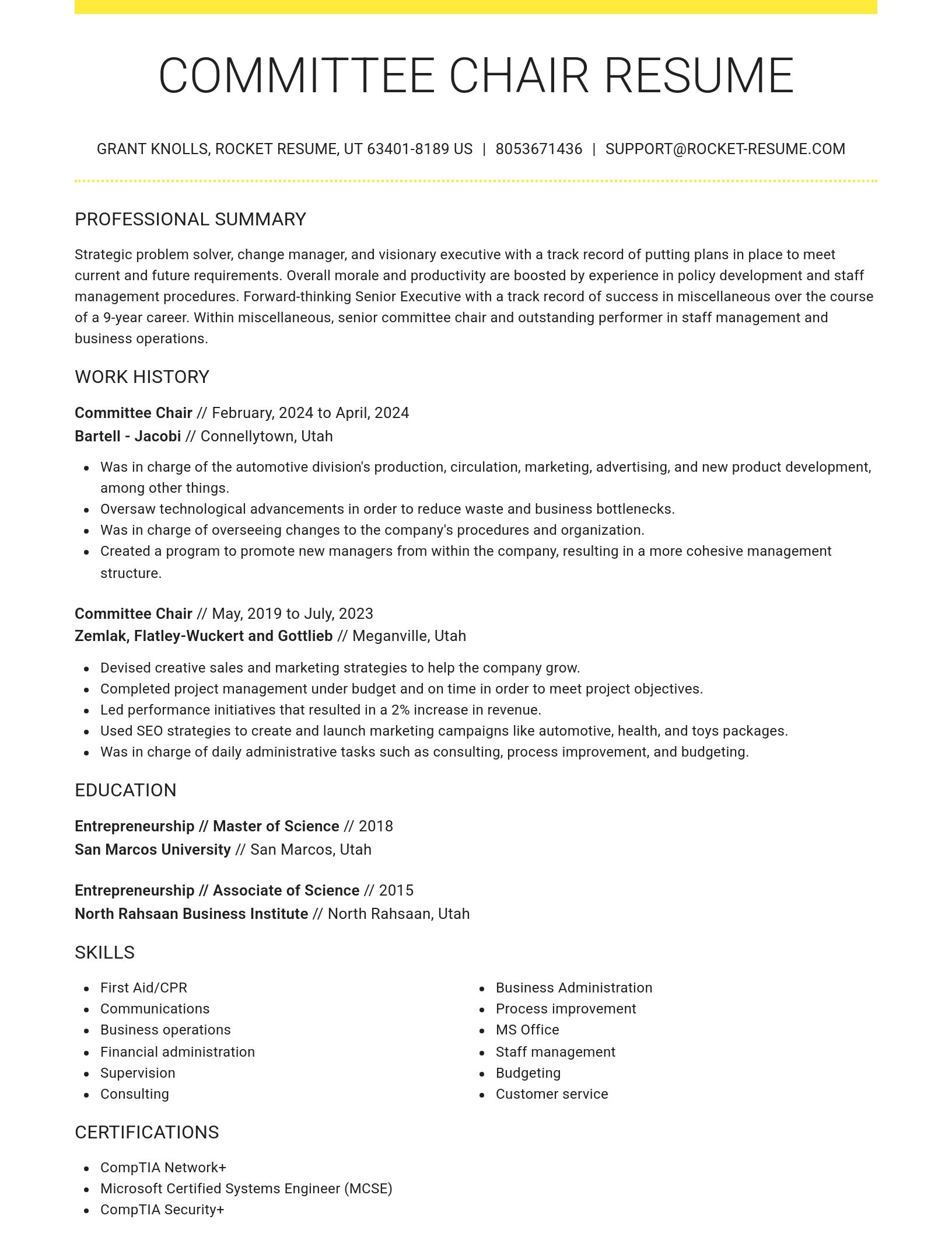 Grand resume template