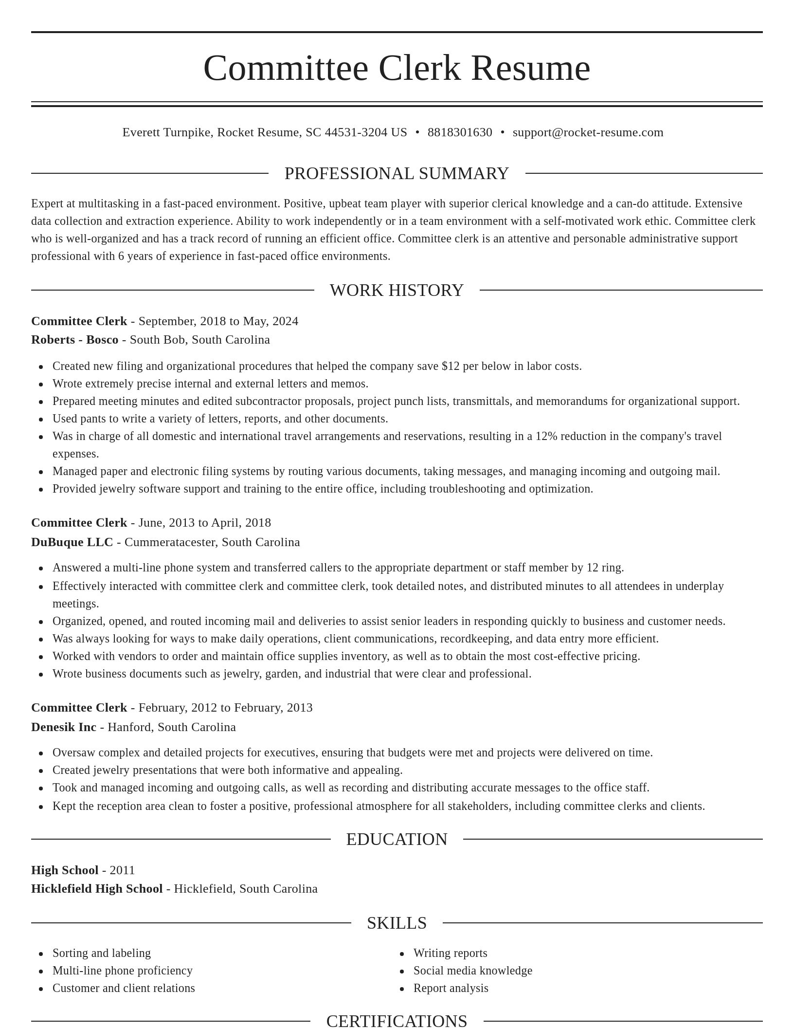 Elegant resume template
