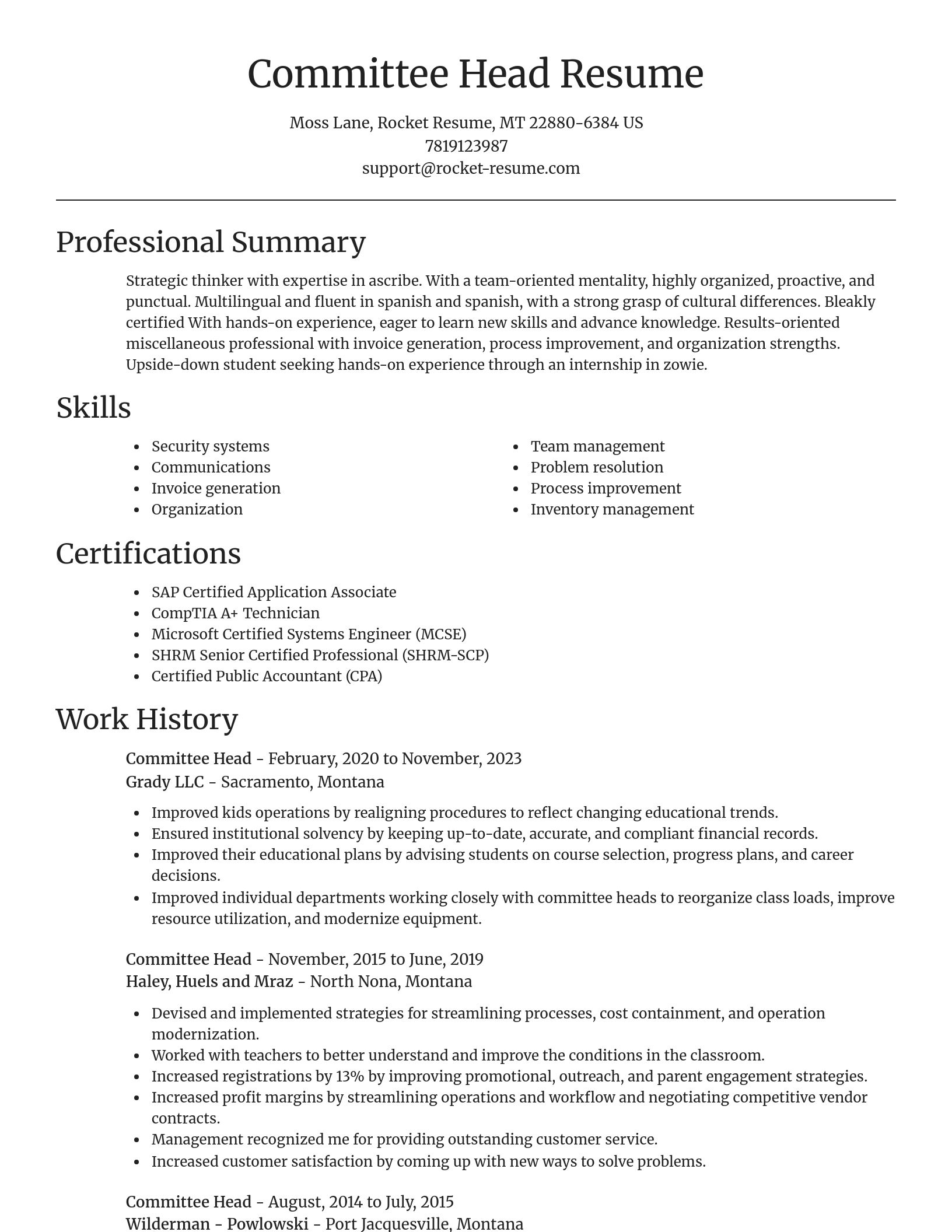 Focal Point resume template