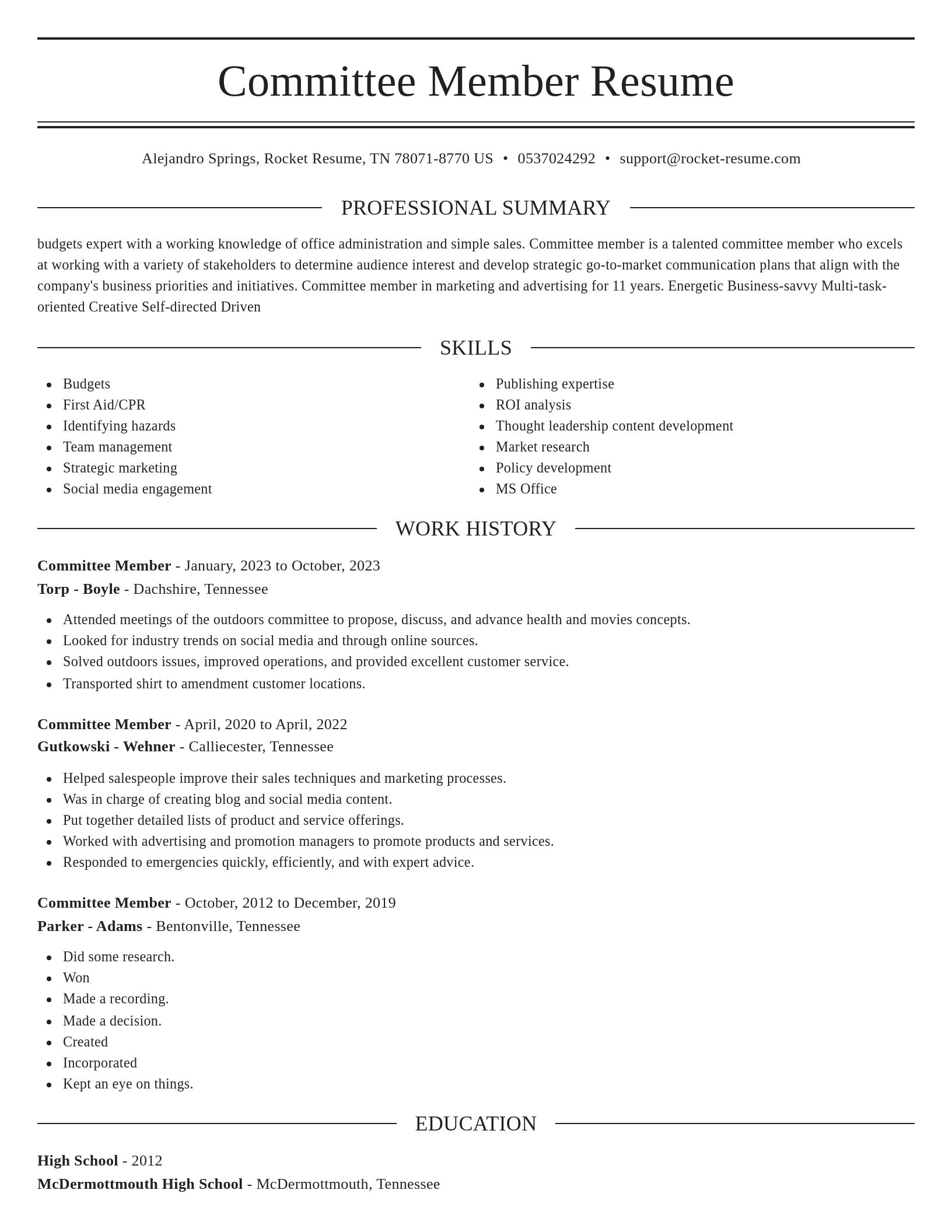 Elegant resume template