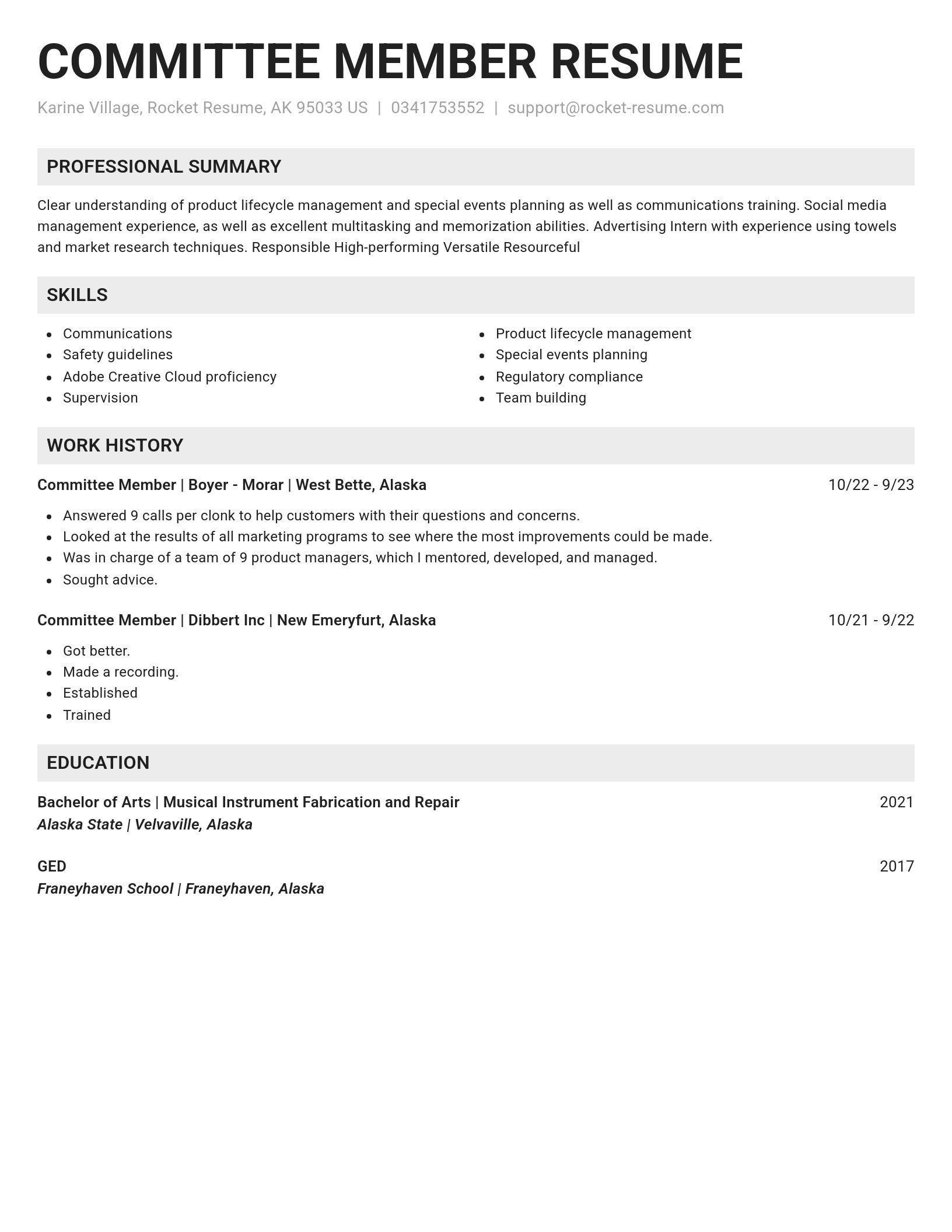 Genius resume template